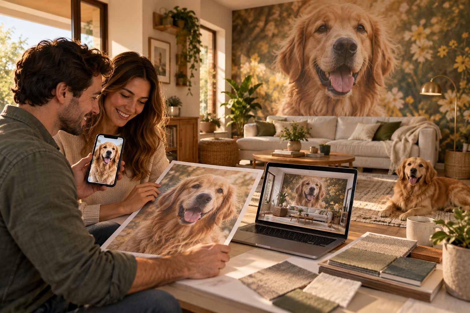 Pet portraits custom wallpaper example