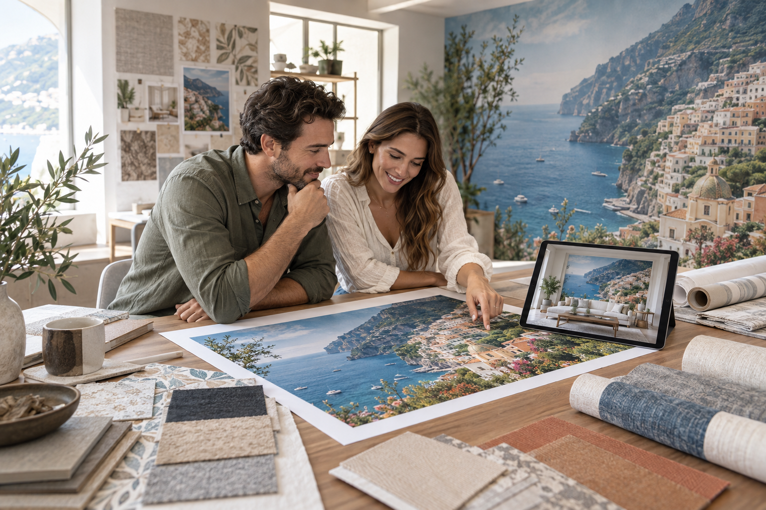 Customer travel photograph reviewed for a made-to-measure wallpaper mural