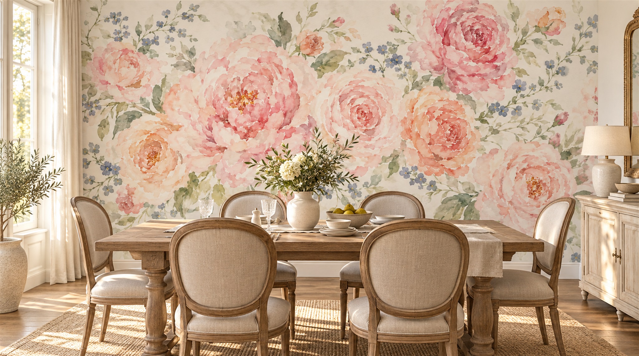 Restaurant Feature Wall custom wallpaper project inspiration