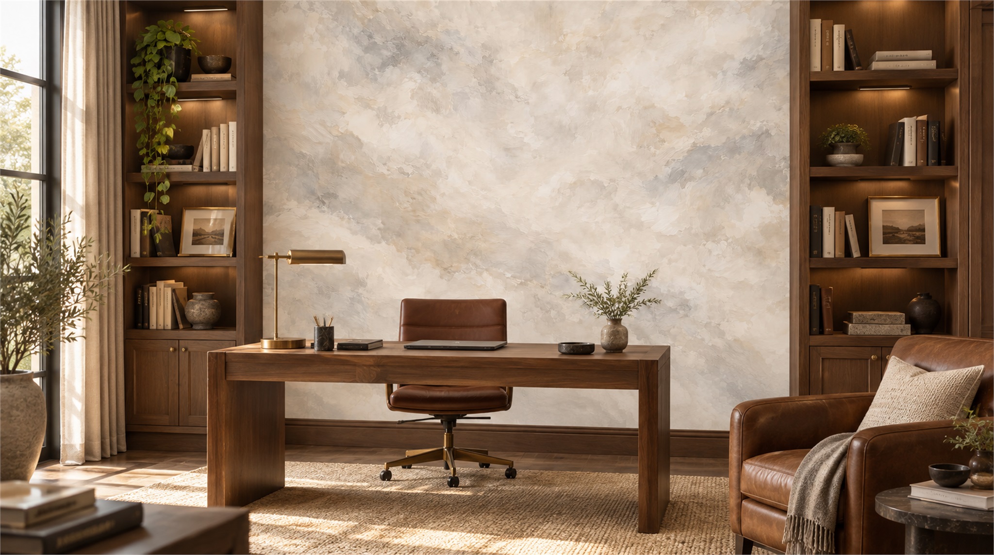 Ivory Soft Cloudscape Wallpaper Mural Scene