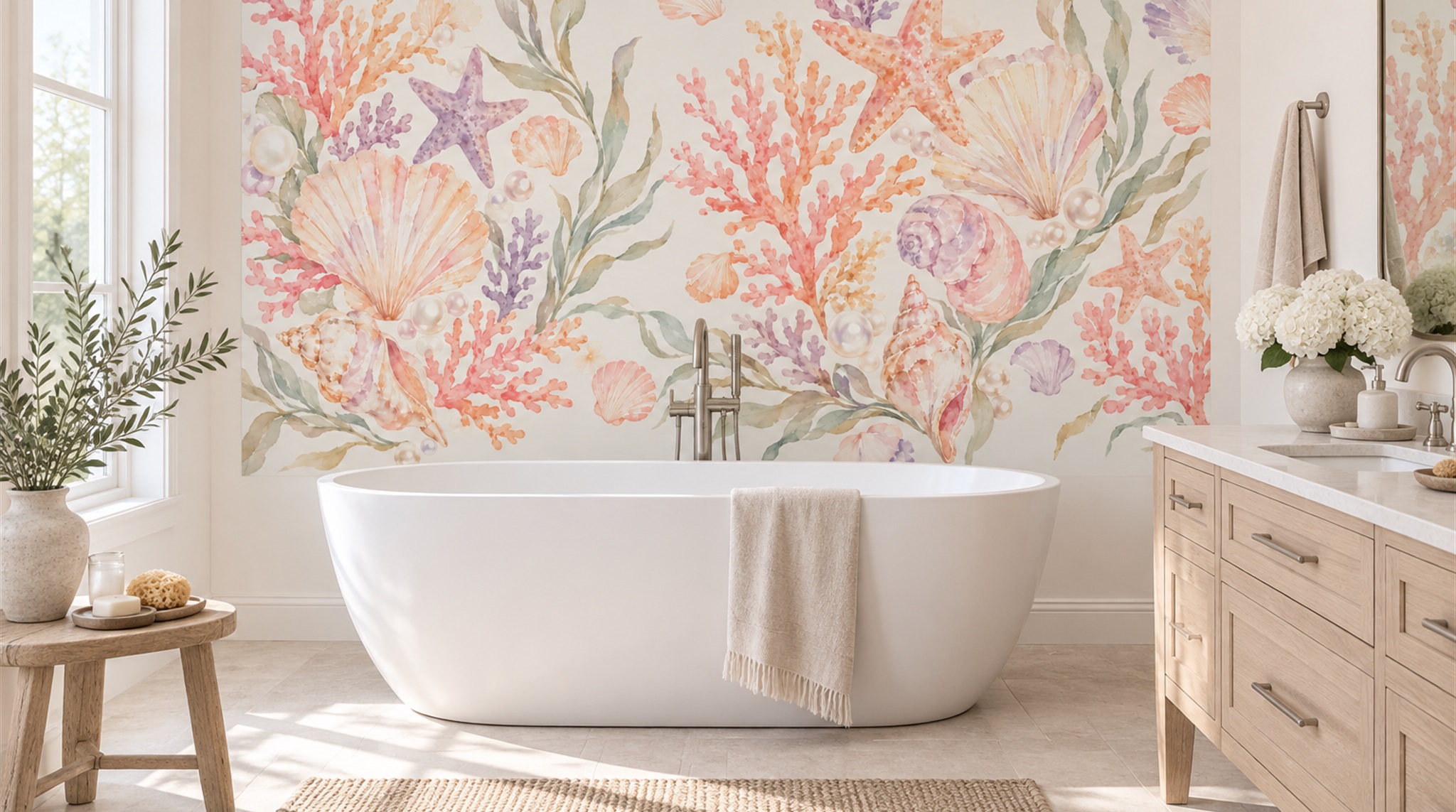 Soft Pastel Decorative Wall Art Wallpaper Mural Main