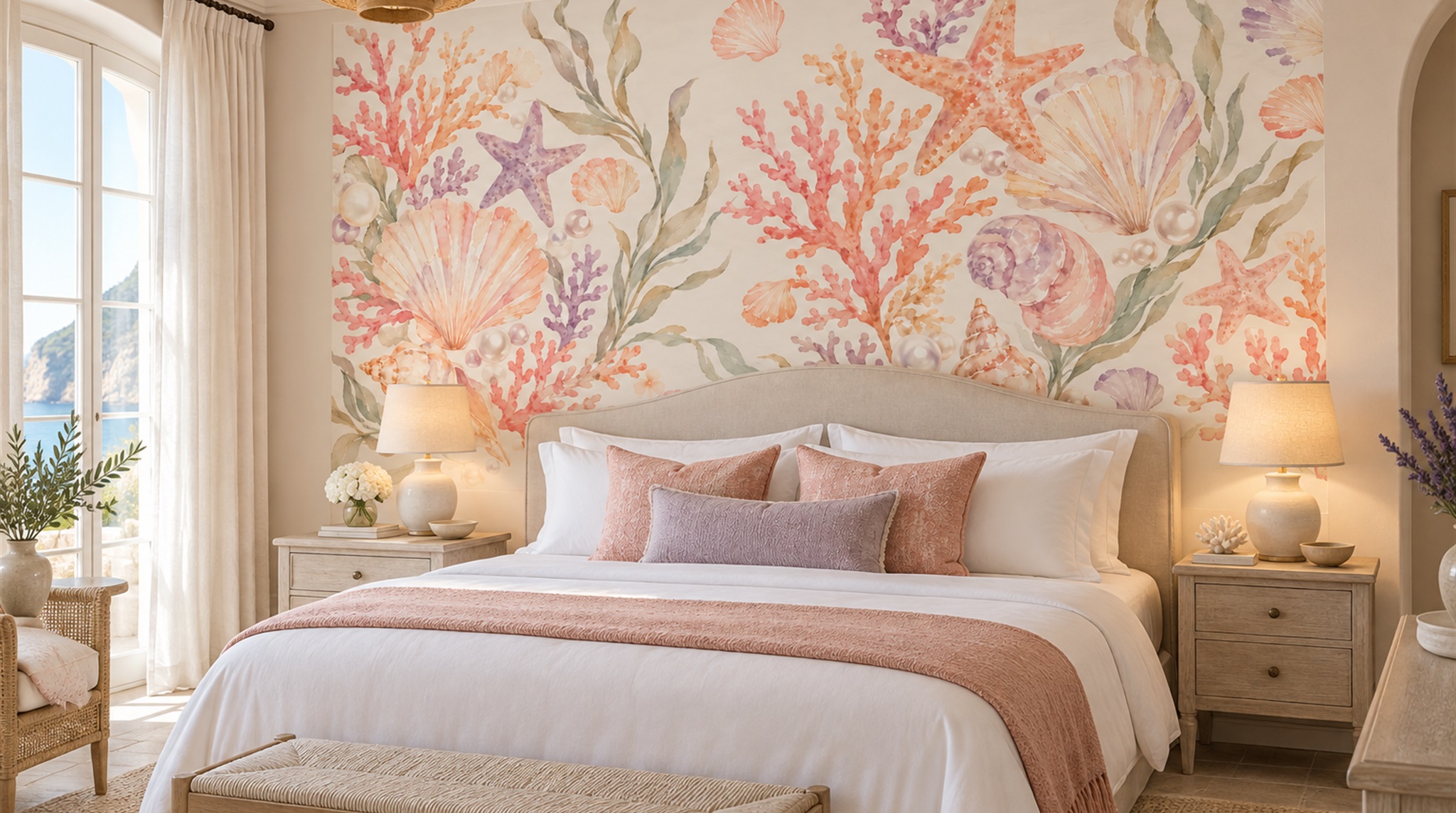 Soft Pastel Decorative Wall Art Wallpaper Mural Scene