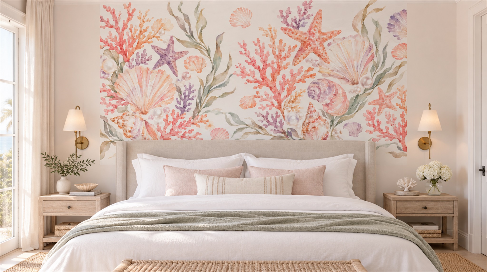 Soft Pastel Decorative Wall Art Wallpaper Mural Scene