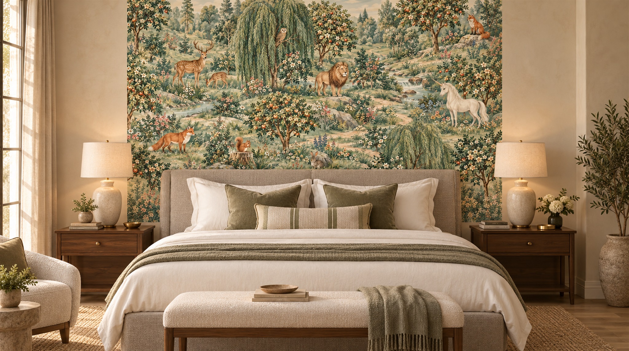 Olive Decorative Wall Art Wallpaper Mural Scene