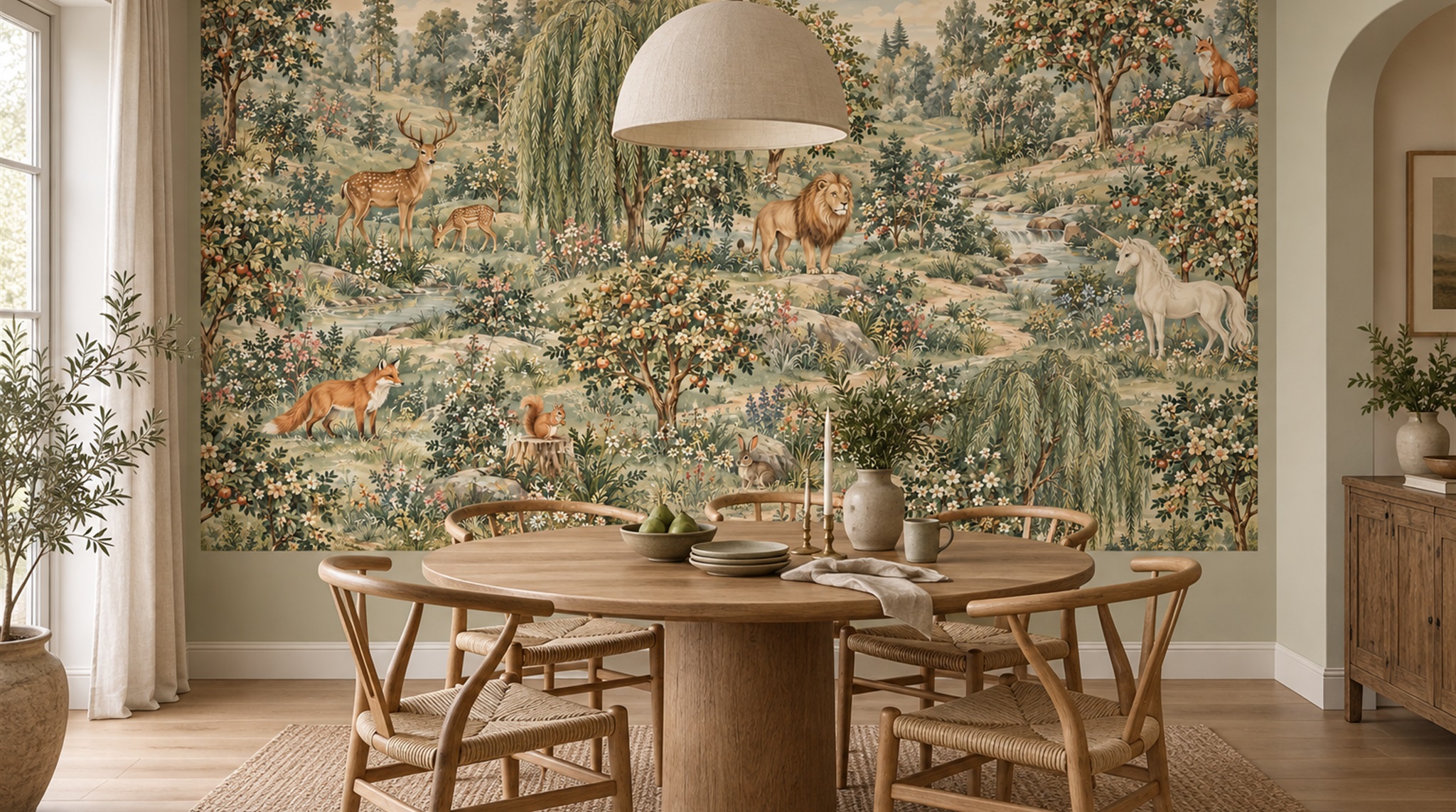 Olive Decorative Wall Art Wallpaper Mural Scene