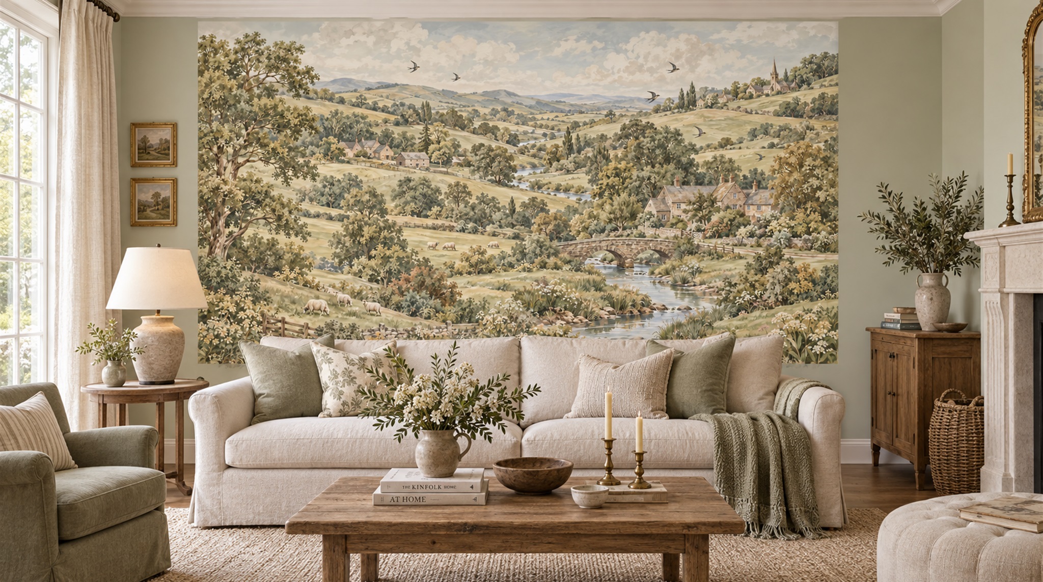 Olive Decorative Wall Art Wallpaper Mural Main