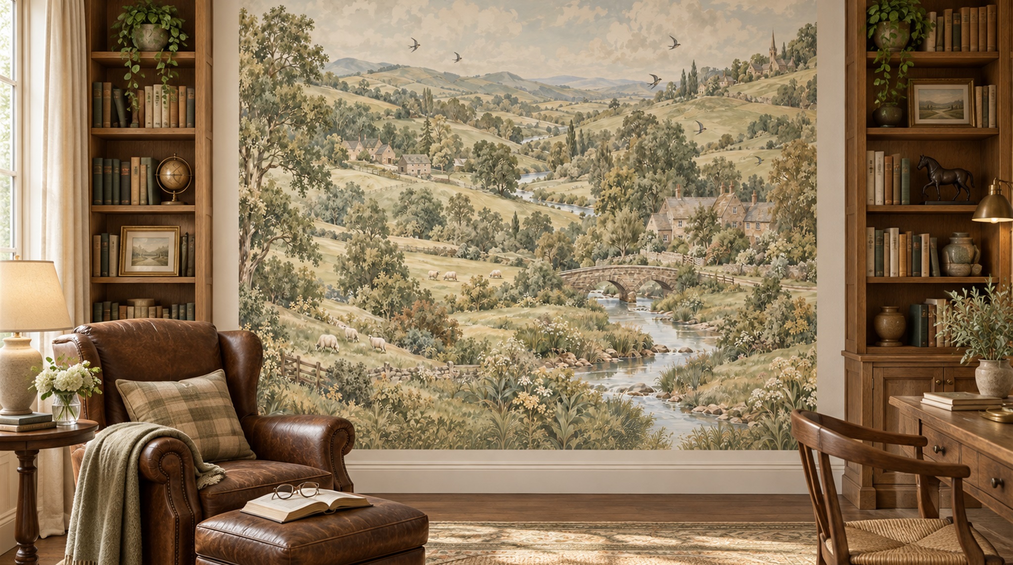 Olive Decorative Wall Art Wallpaper Mural Scene