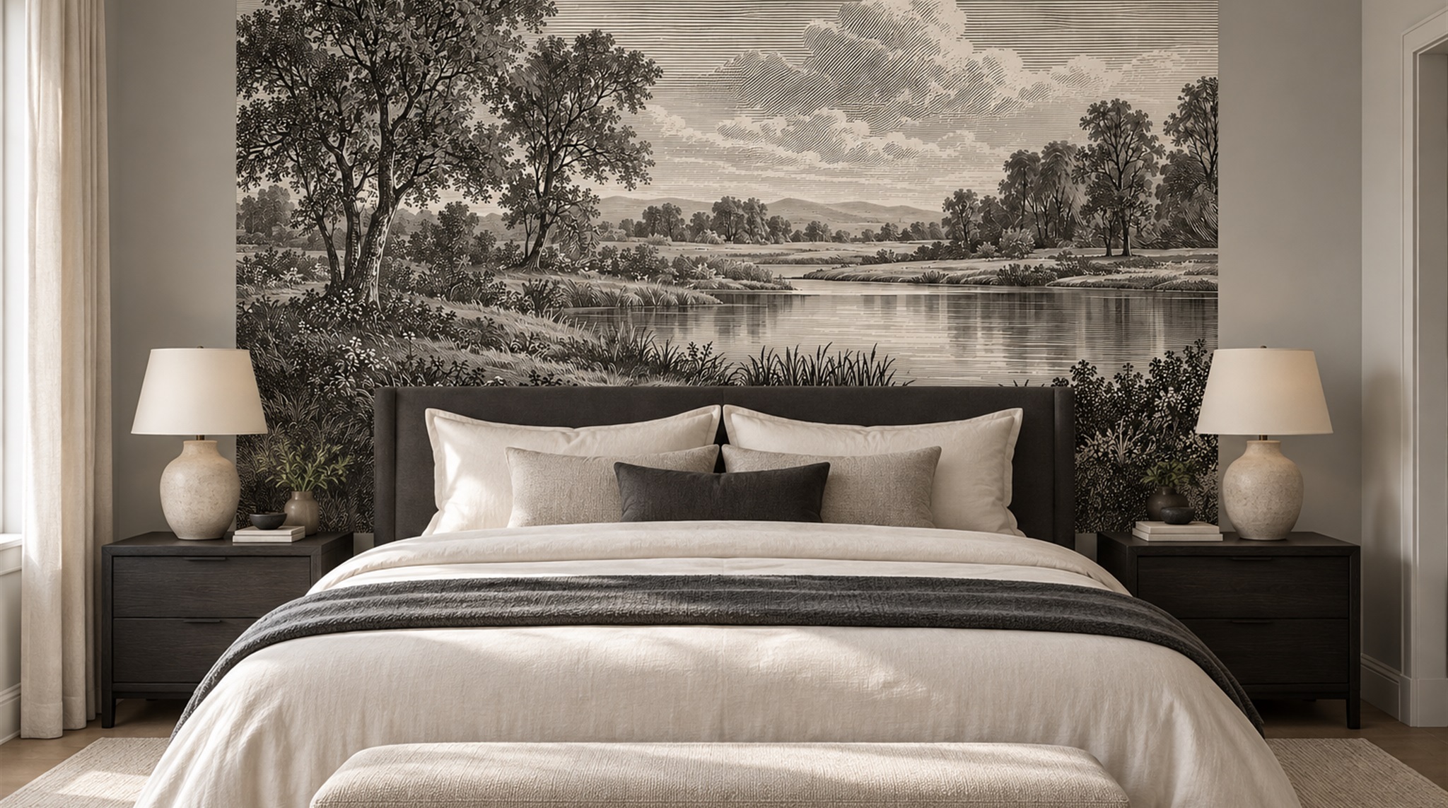 Neutral Decorative Wall Art Wallpaper Mural Scene