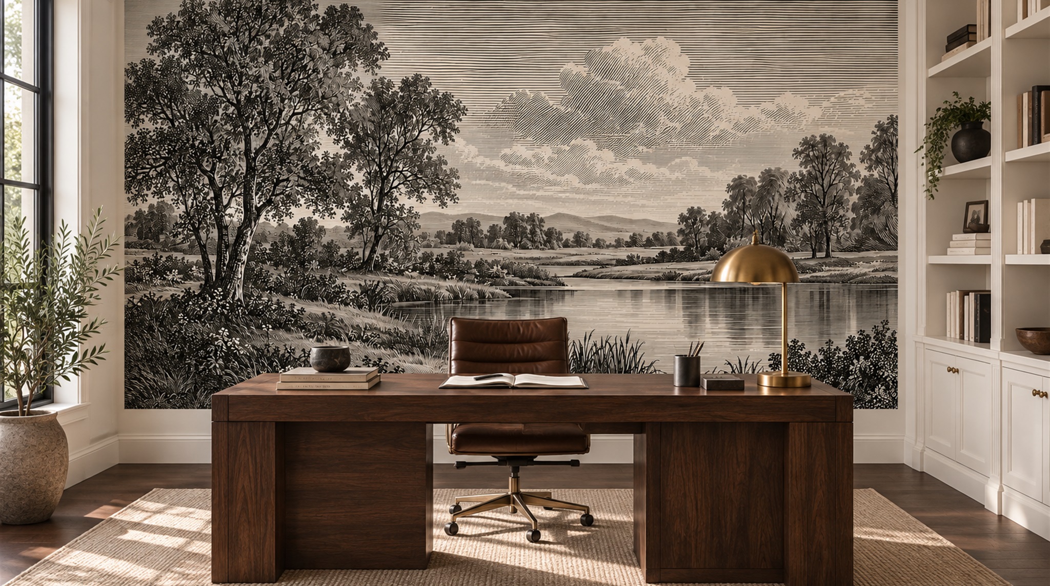 Neutral Decorative Wall Art Wallpaper Mural Scene