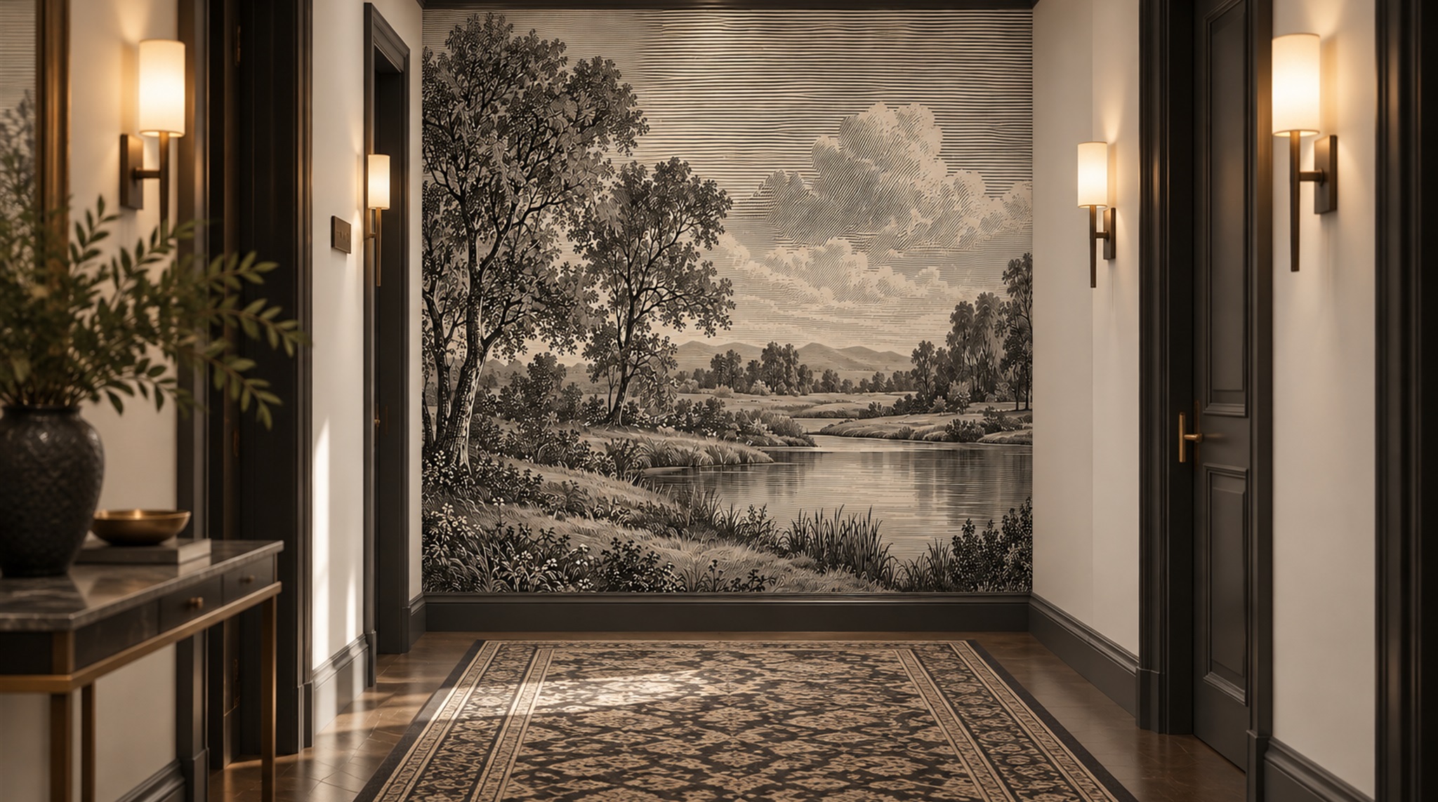Neutral Decorative Wall Art Wallpaper Mural Scene