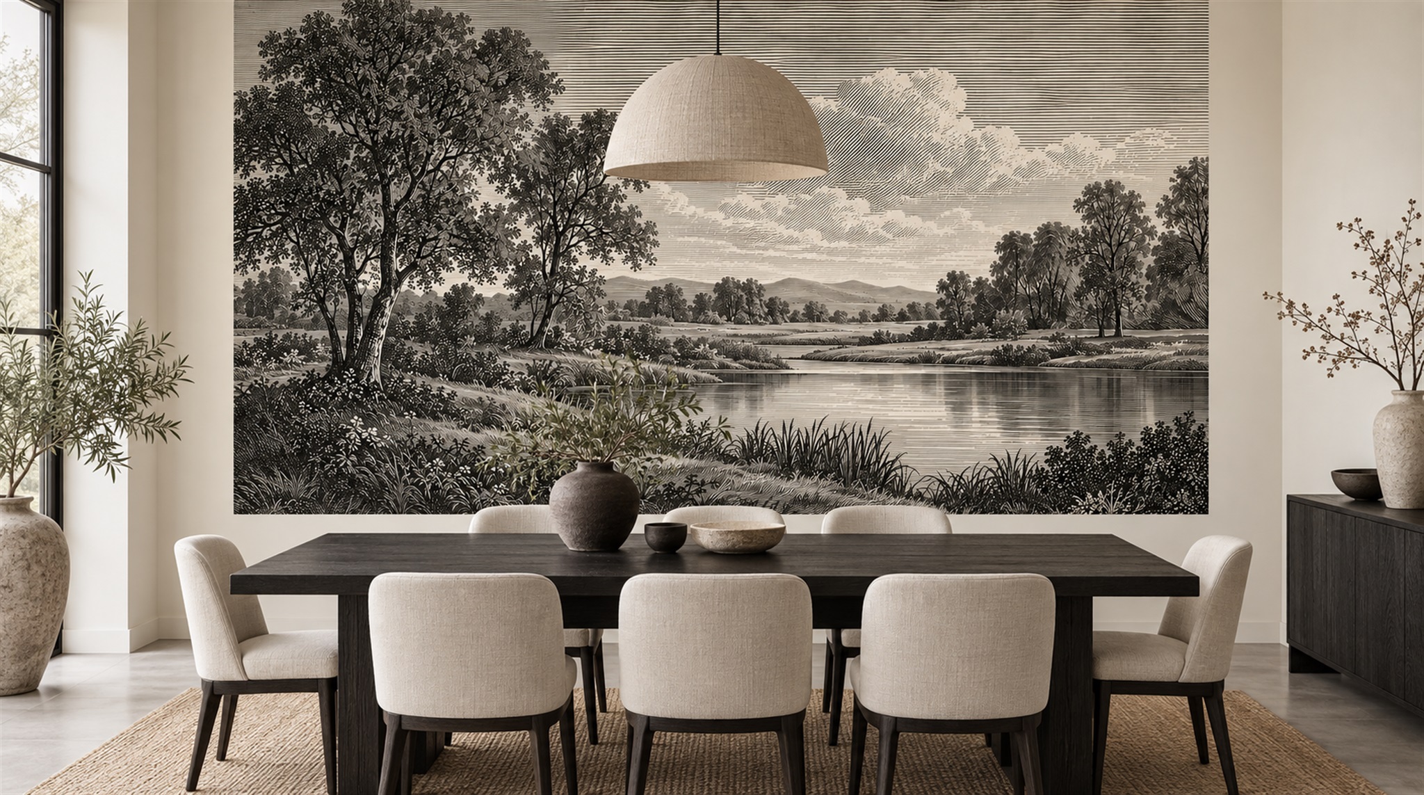Neutral Decorative Wall Art Wallpaper Mural Scene