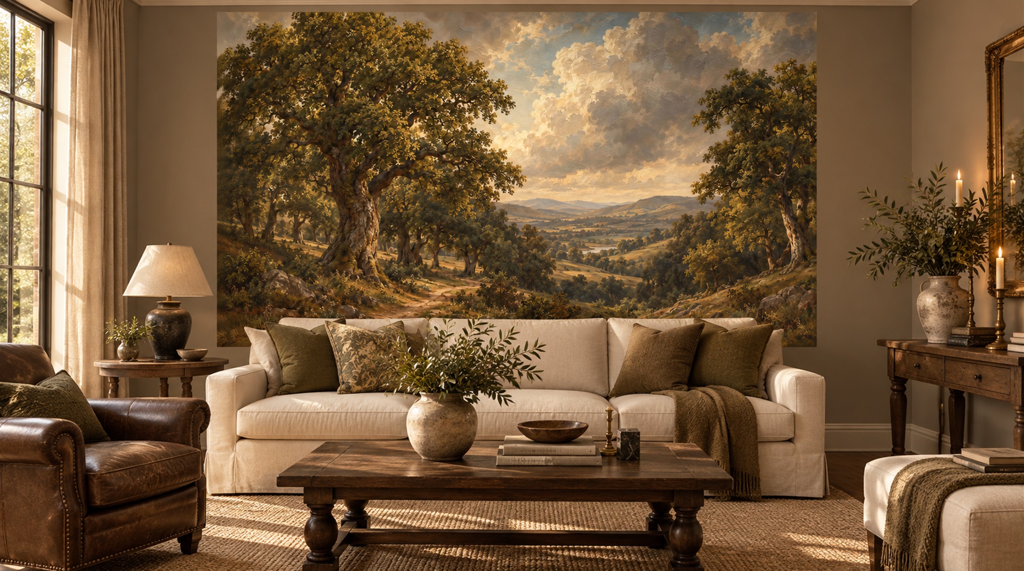 Neutral Decorative Wall Art Wallpaper Mural Main