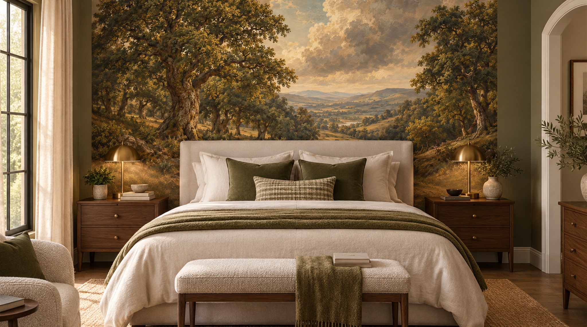 Neutral Decorative Wall Art Wallpaper Mural Scene