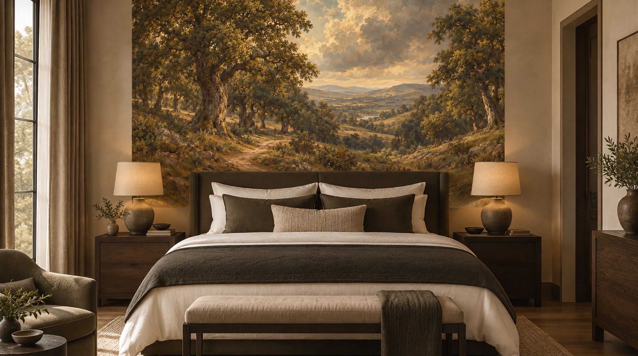 Neutral Decorative Wall Art Wallpaper Mural Scene