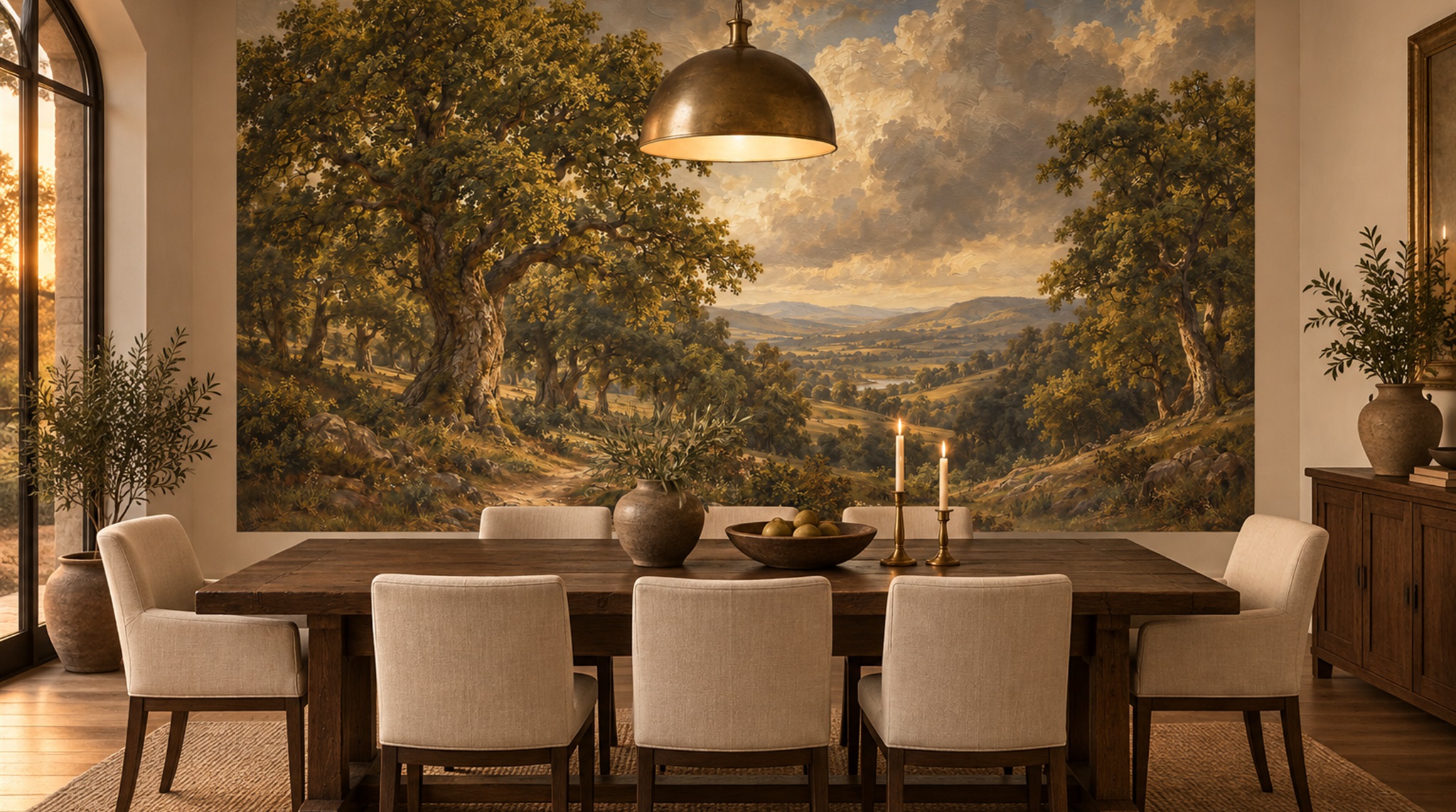 Neutral Decorative Wall Art Wallpaper Mural Scene