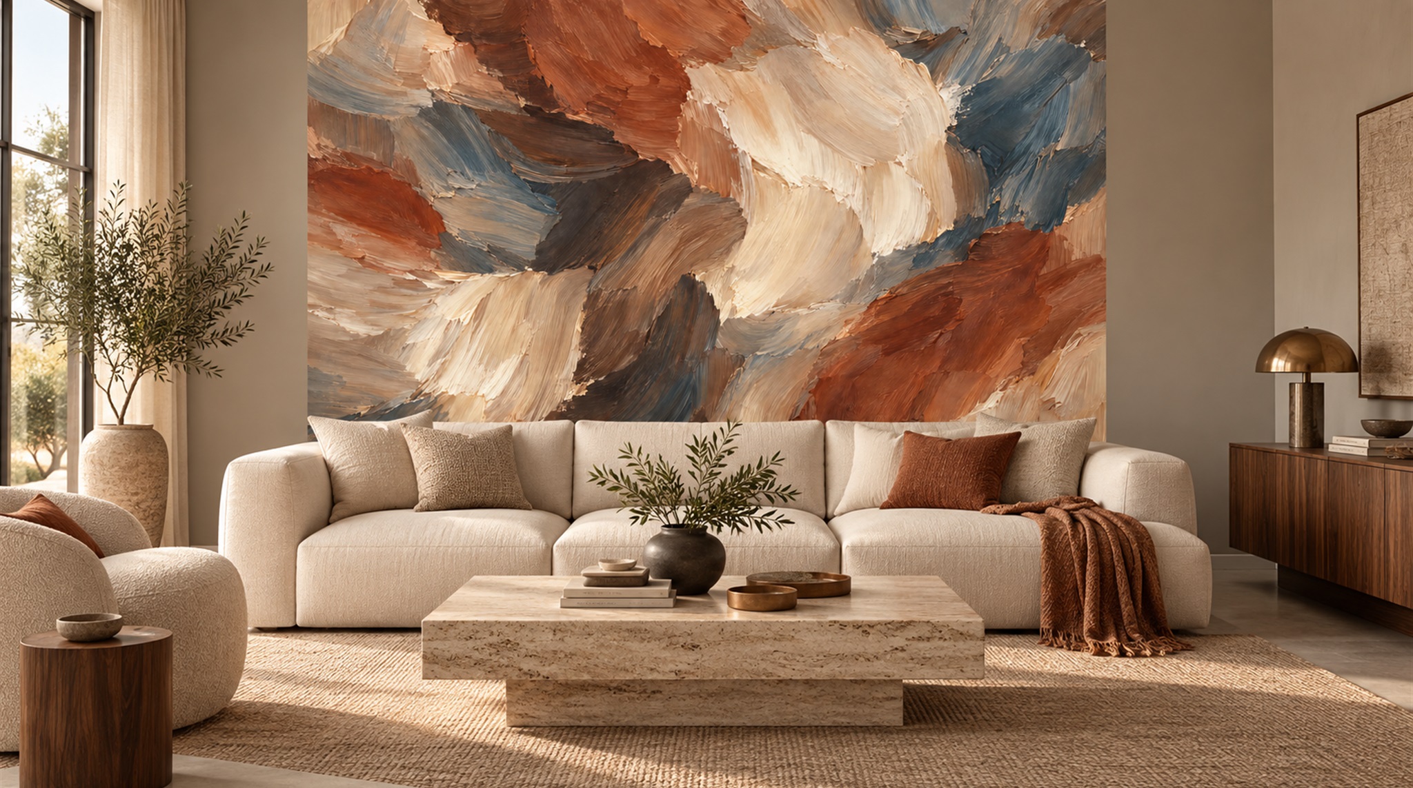 Natural Abstract Geometry Wallpaper Mural Main