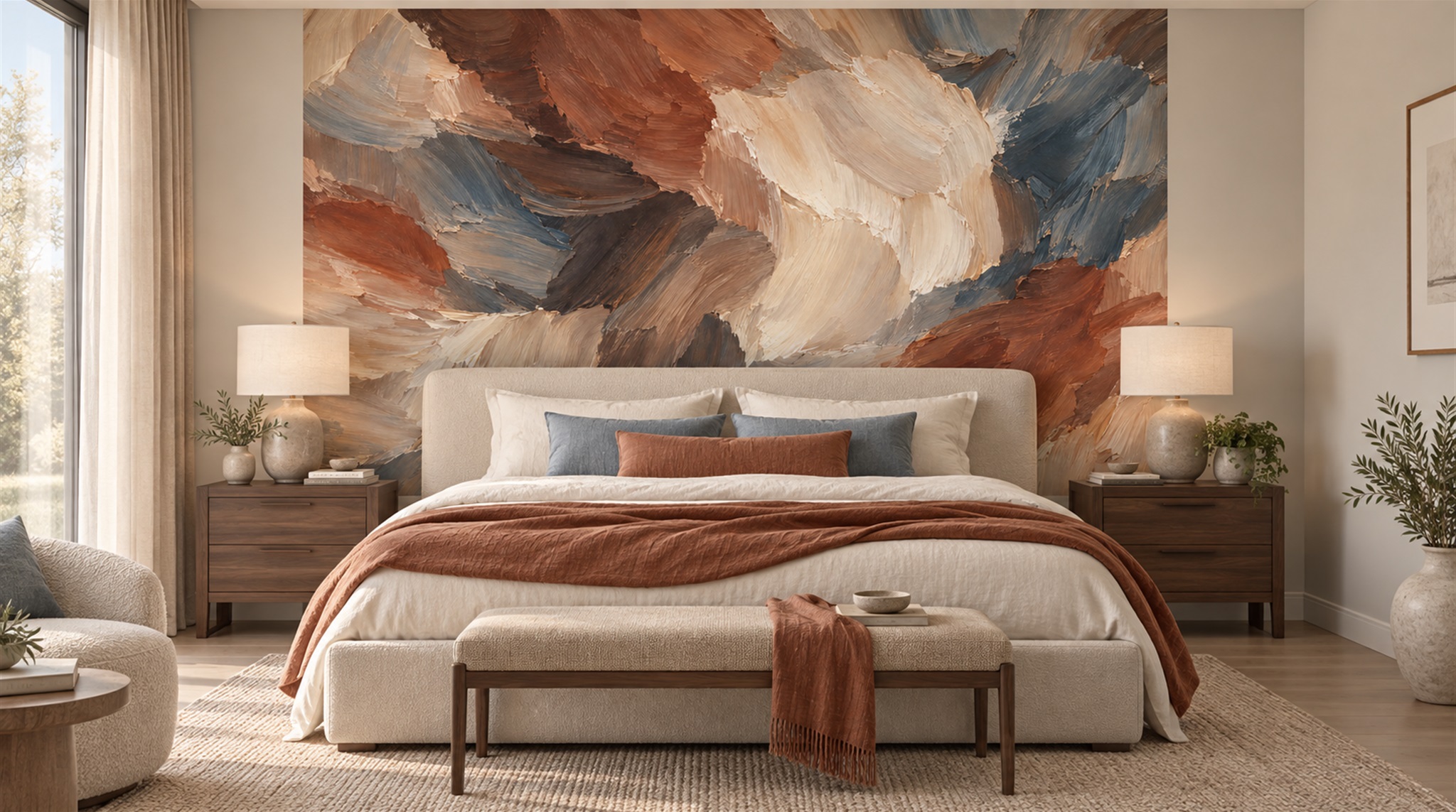 Natural Abstract Geometry Wallpaper Mural Scene