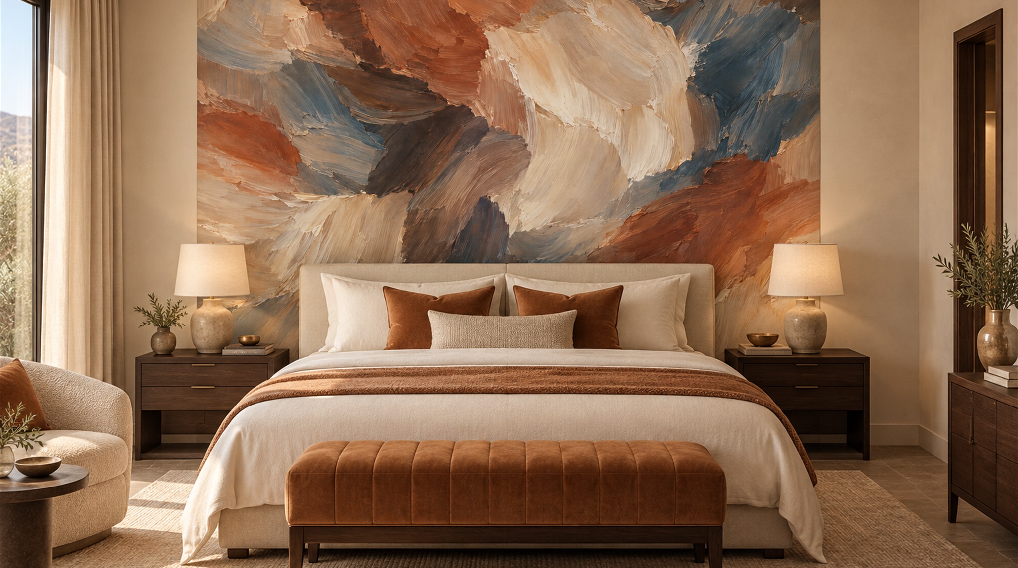Natural Abstract Geometry Wallpaper Mural Scene