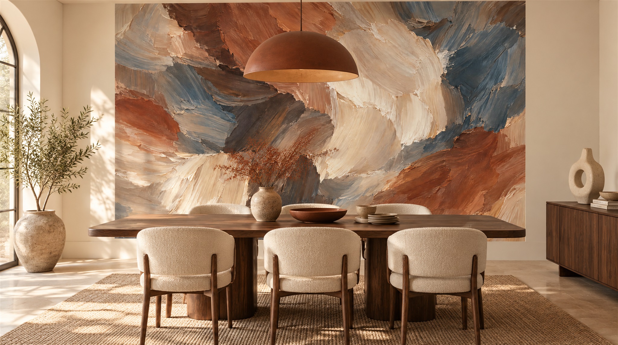 Natural Abstract Geometry Wallpaper Mural Scene