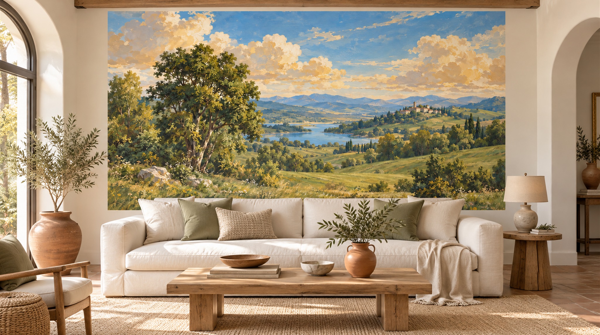 Blue Decorative Wall Art Wallpaper Mural Main
