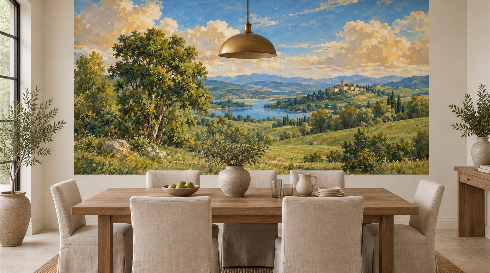 Blue Decorative Wall Art Wallpaper Mural Scene
