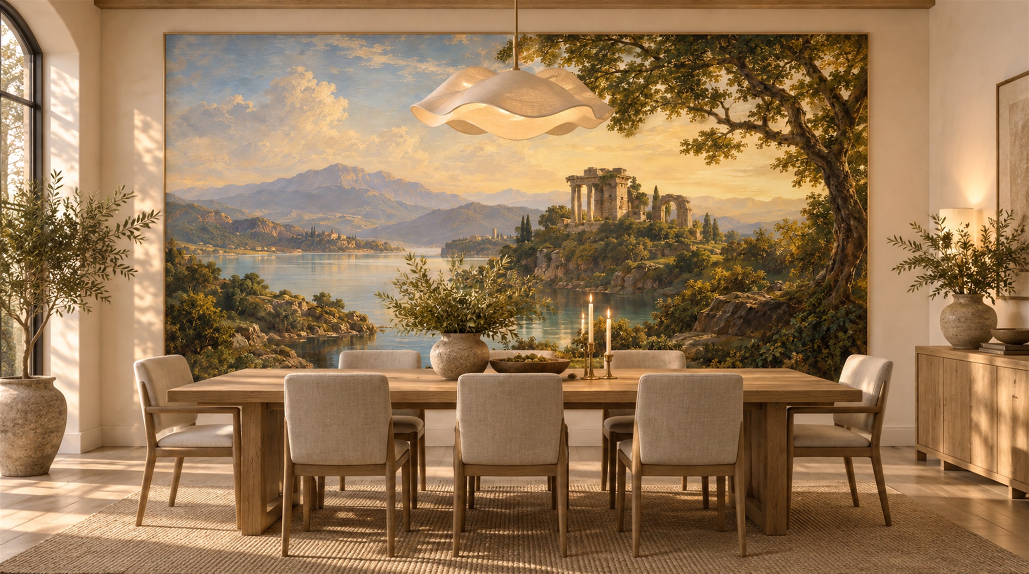 Blue Decorative Wall Art Wallpaper Mural Scene