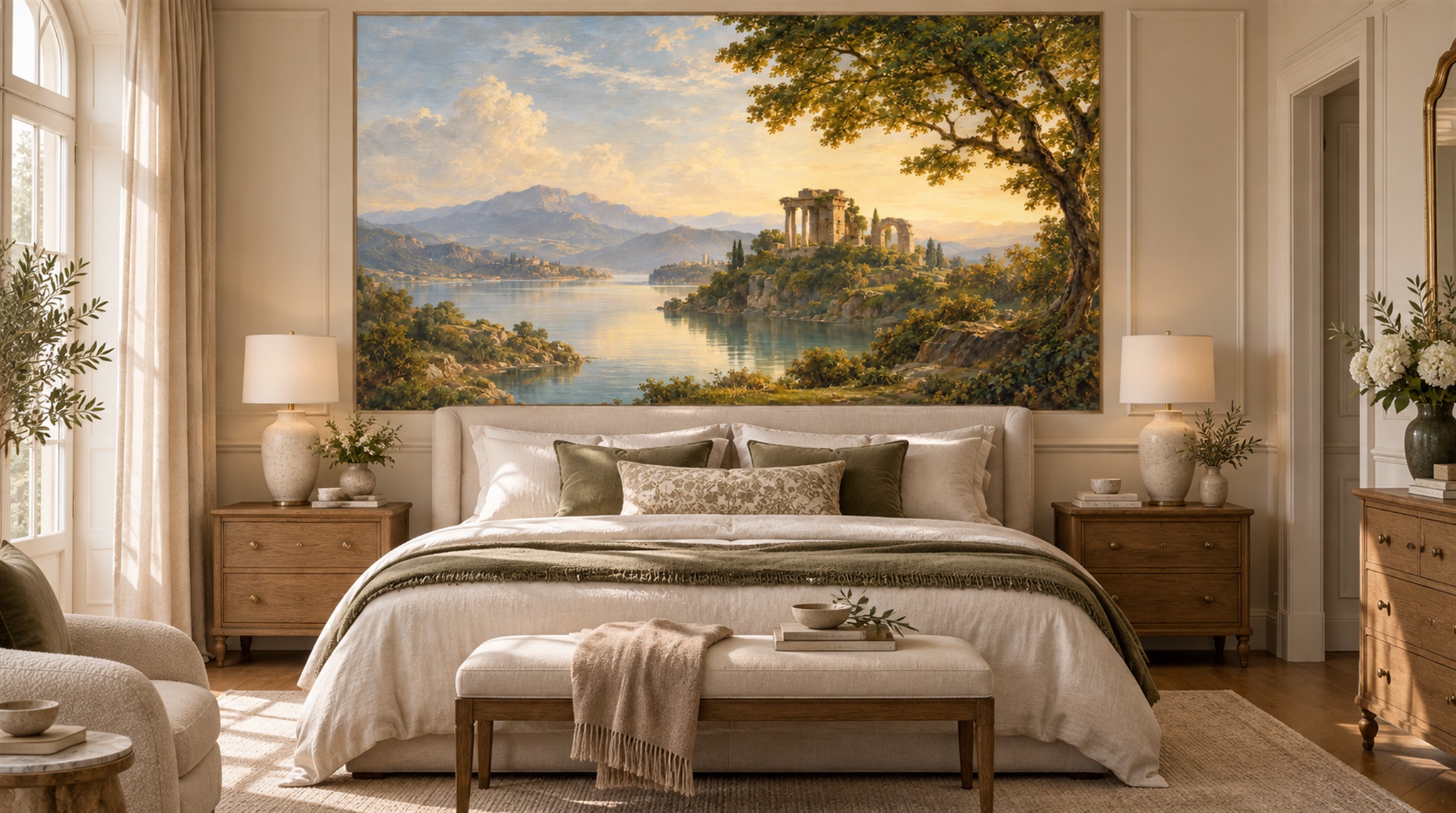 Blue Decorative Wall Art Wallpaper Mural Scene
