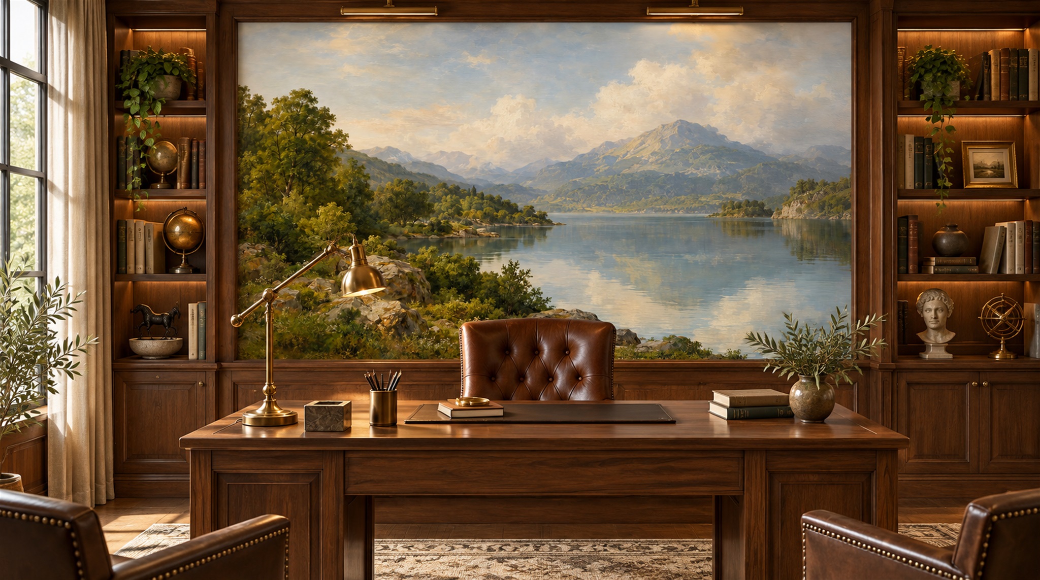 Blue Decorative Wall Art Wallpaper Mural Main