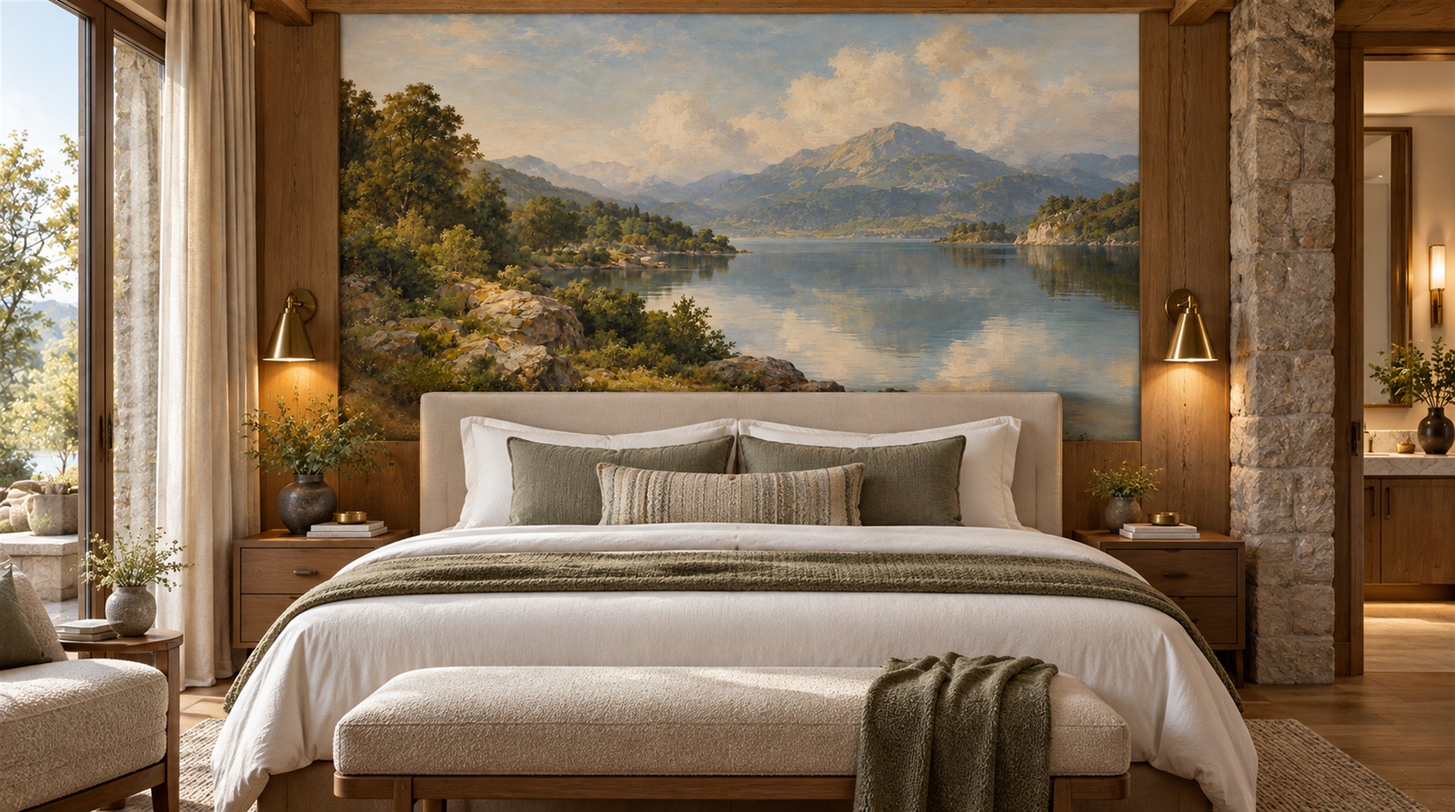 Blue Decorative Wall Art Wallpaper Mural Scene