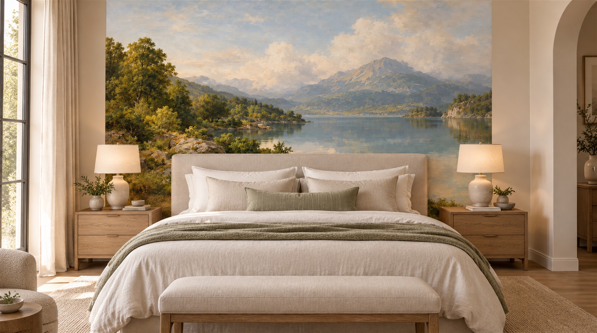 Blue Decorative Wall Art Wallpaper Mural Scene