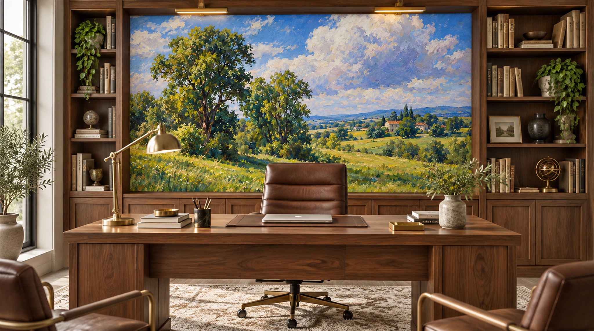 Blue Decorative Wall Art Wallpaper Mural Main