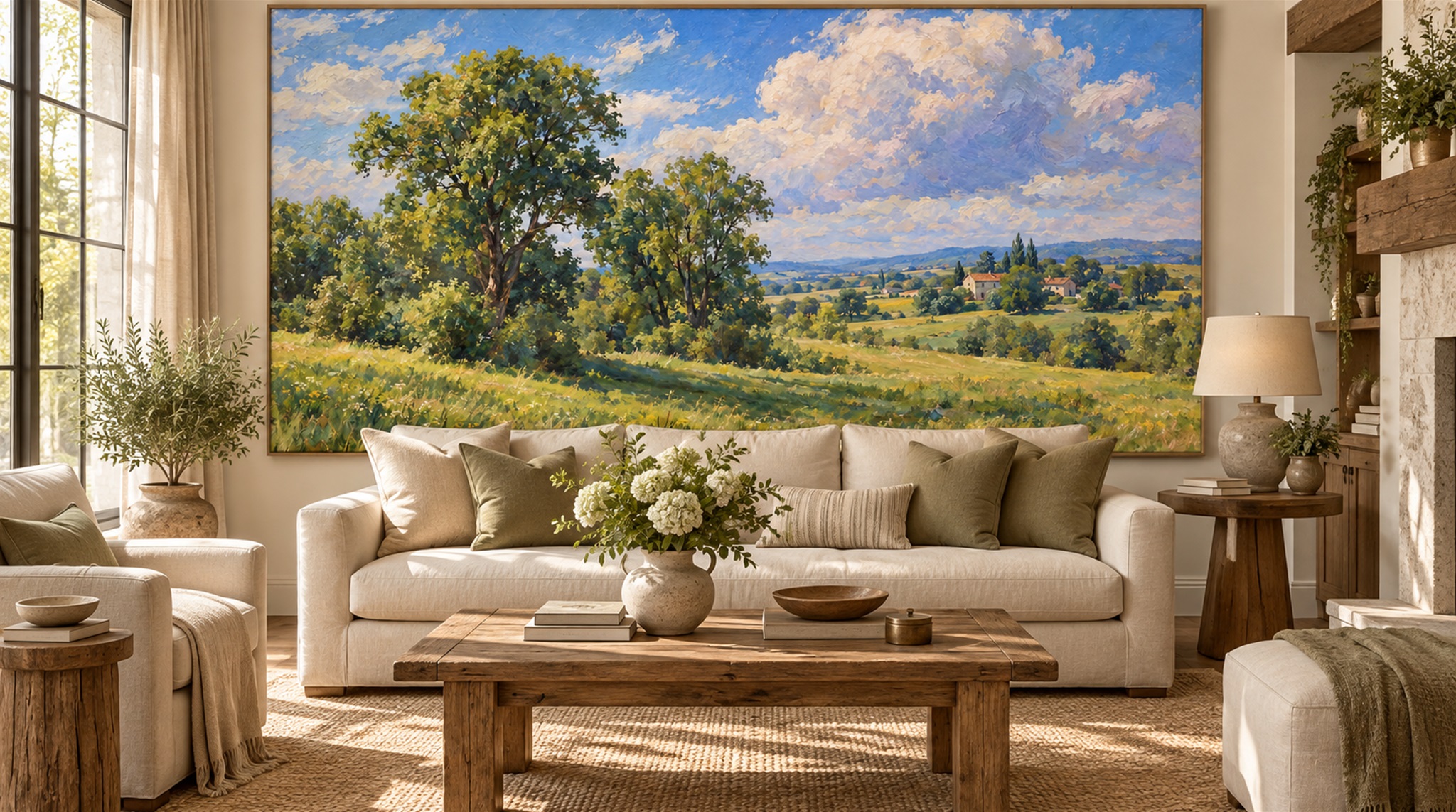 Blue Decorative Wall Art Wallpaper Mural Scene