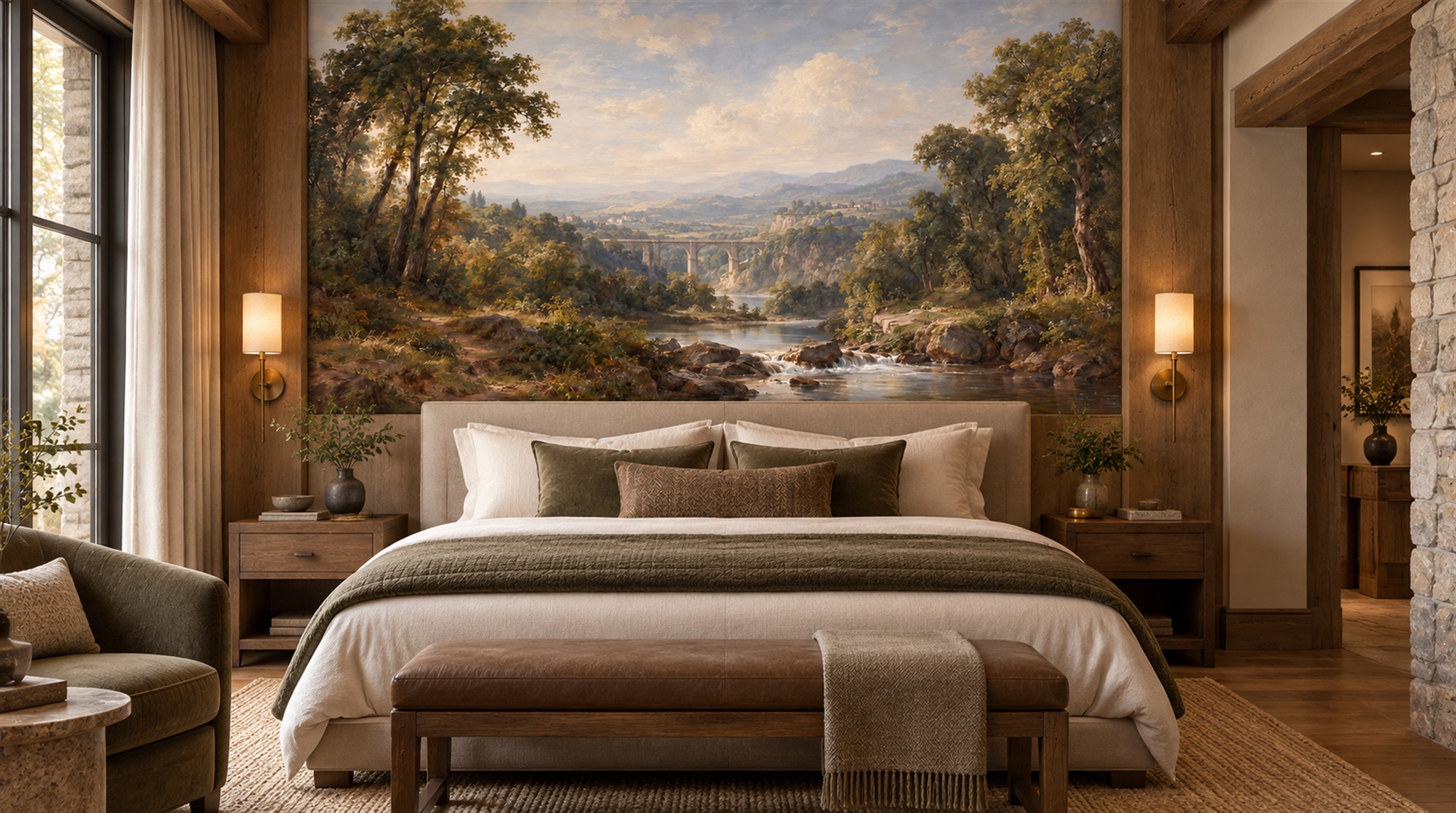 Sepia Decorative Wall Art Wallpaper Mural Scene