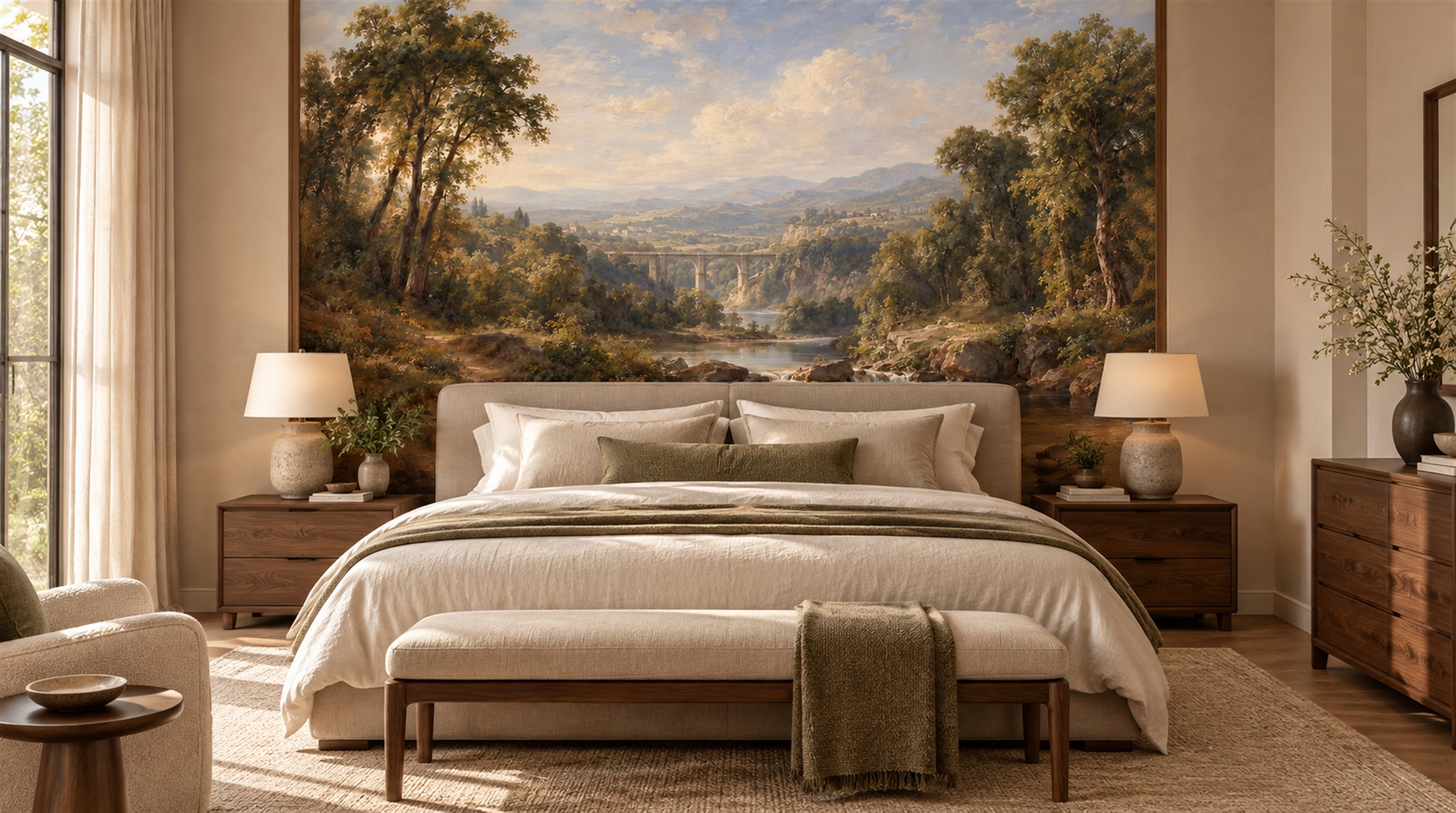 Sepia Decorative Wall Art Wallpaper Mural Scene