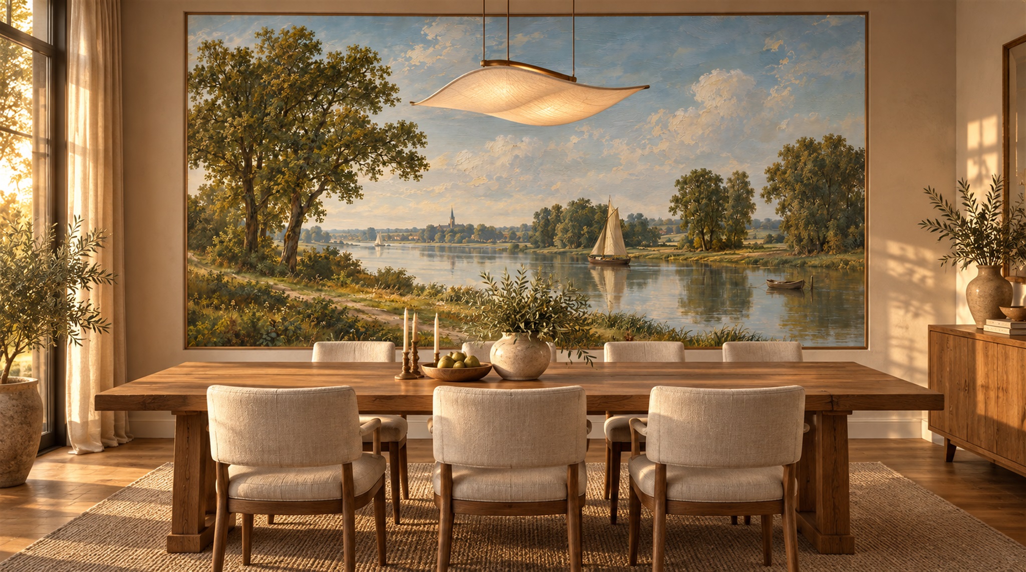 Sage Green Decorative Wall Art Wallpaper Mural Main