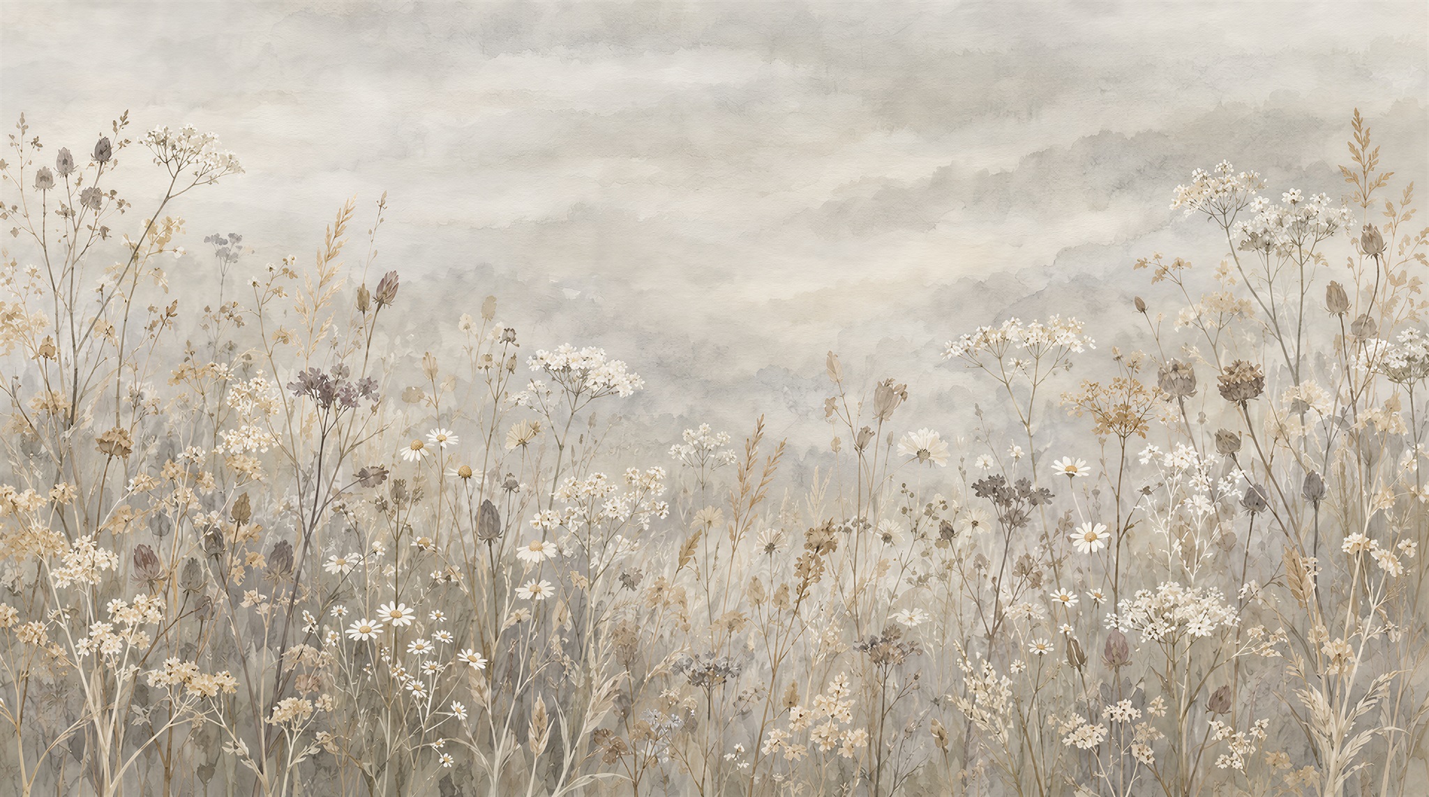 Ivory Decorative Wall Art Wallpaper Mural Main