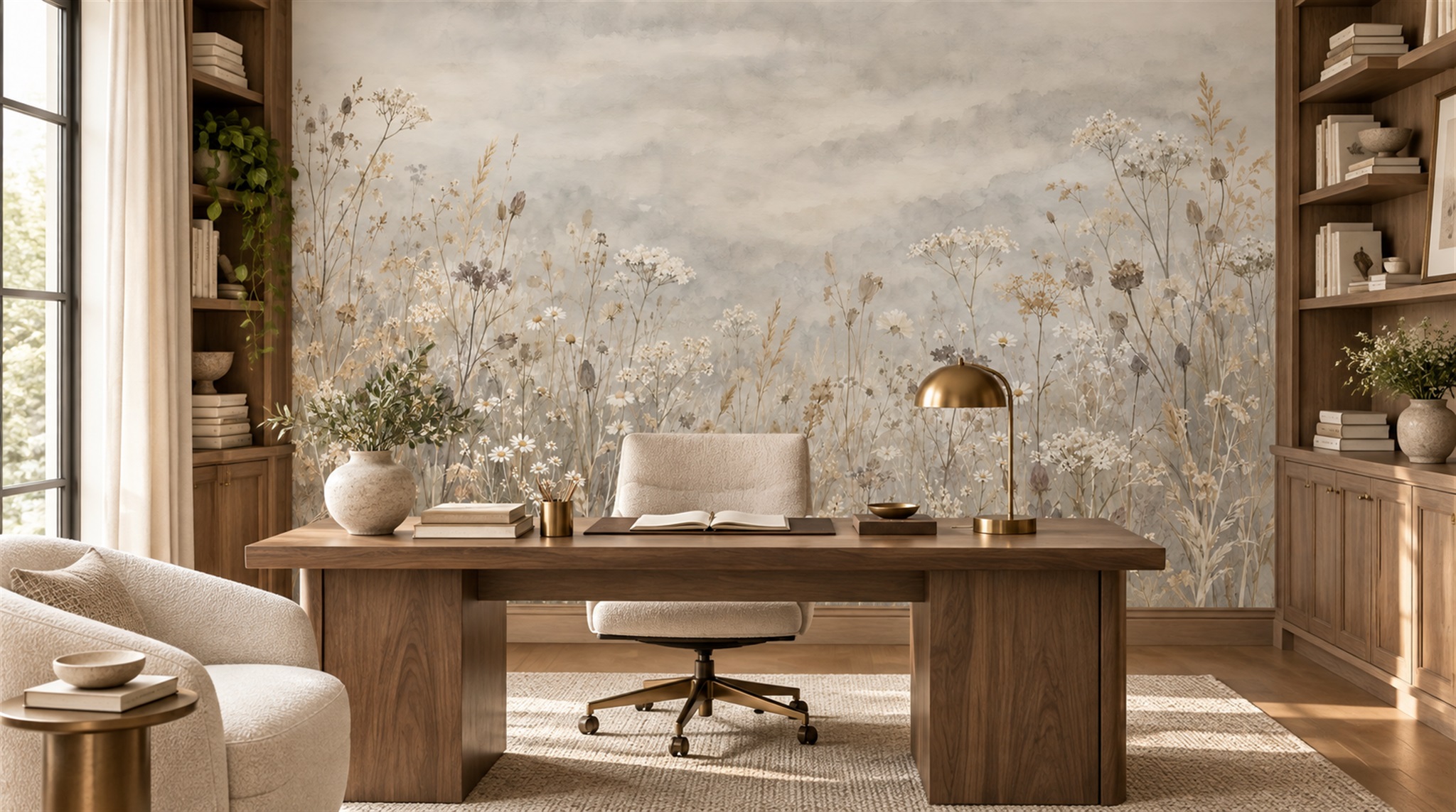 Ivory Decorative Wall Art Wallpaper Mural Main