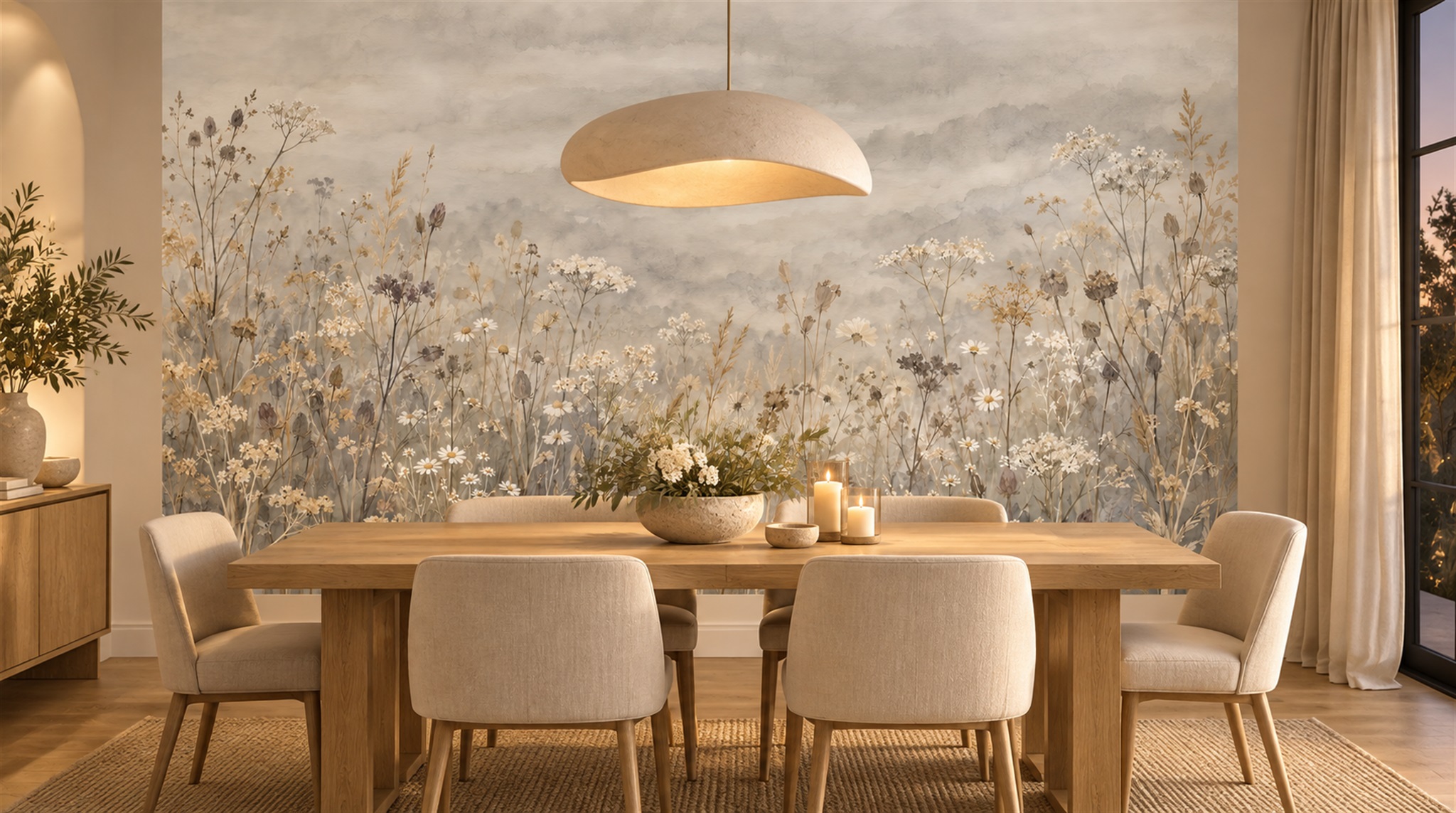 Ivory Decorative Wall Art Wallpaper Mural Scene
