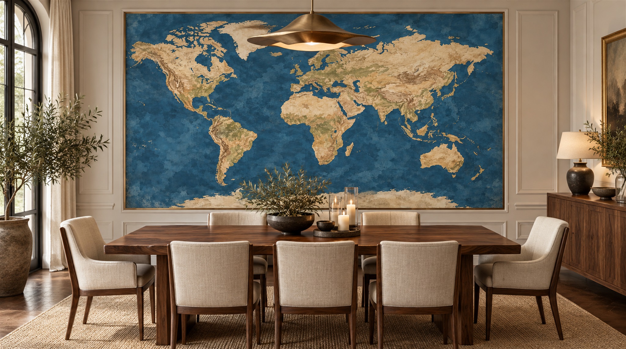Navy Decorative Wall Art Wallpaper Mural Scene