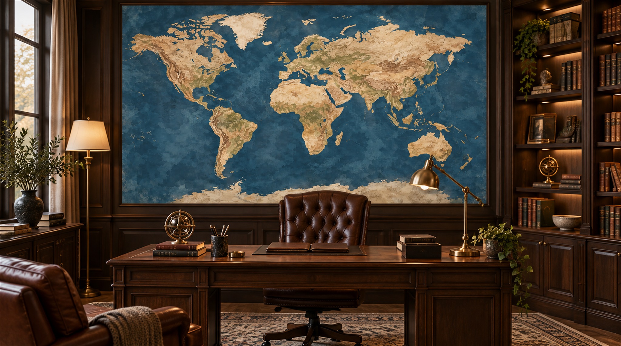 Navy Decorative Wall Art Wallpaper Mural Scene
