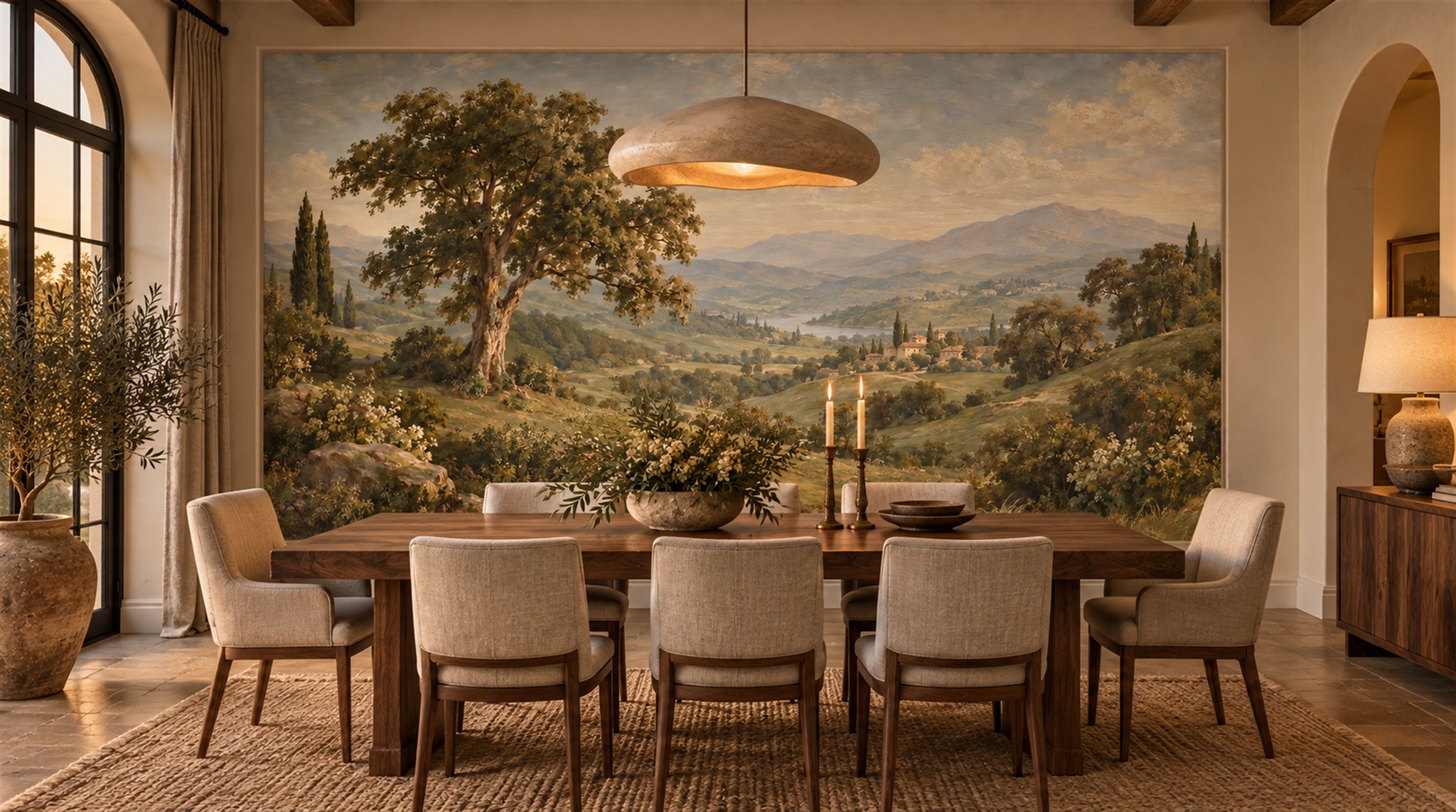 Olive Decorative Wall Art Wallpaper Mural Scene