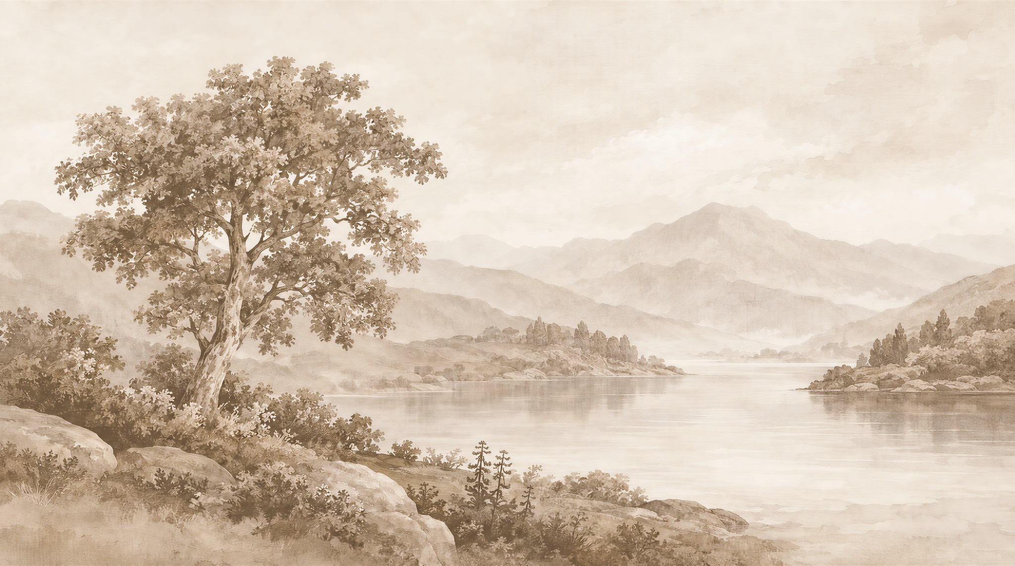 Ivory Decorative Wall Art Wallpaper Mural Main