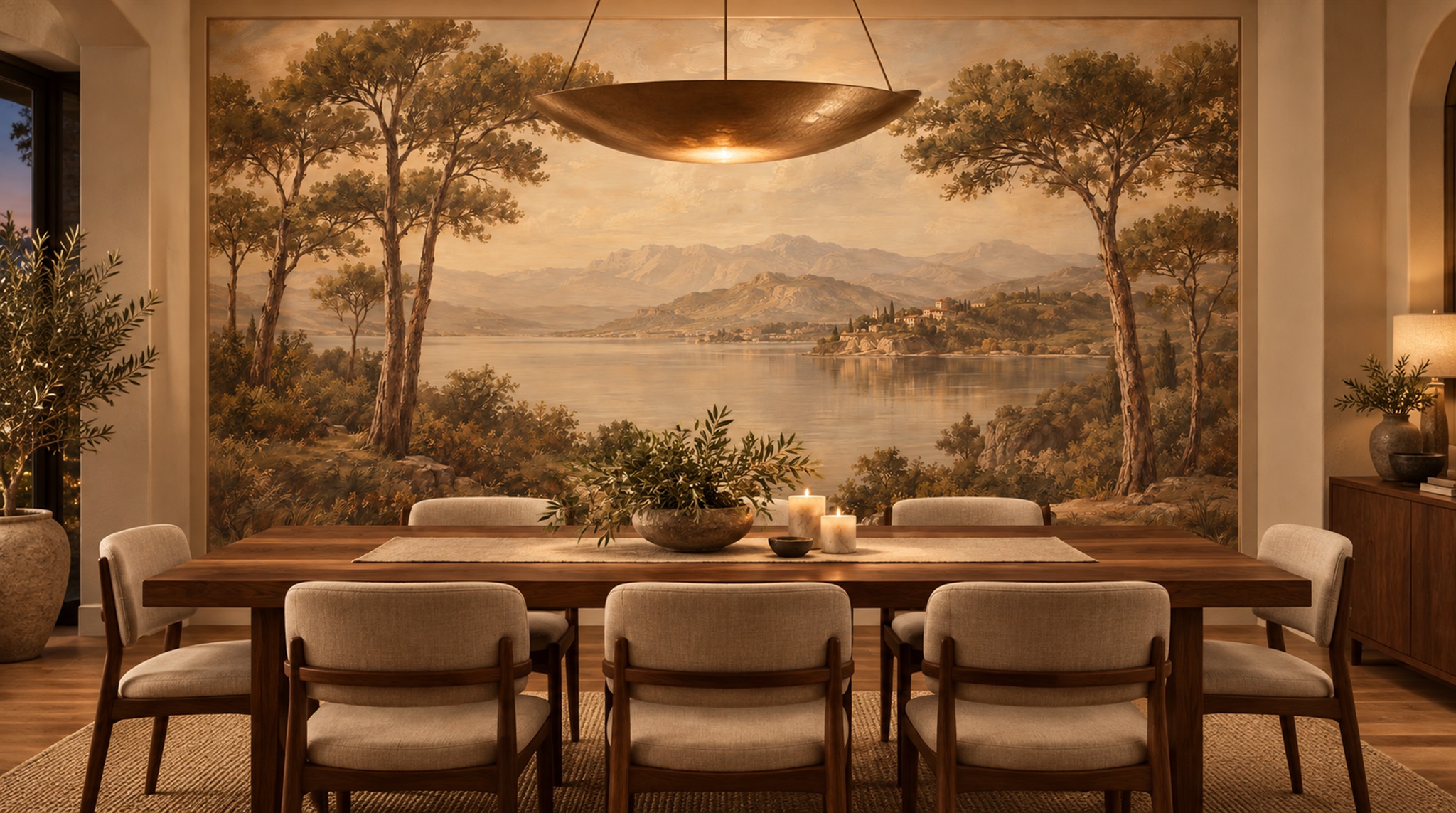 Sepia Decorative Wall Art Wallpaper Mural Scene