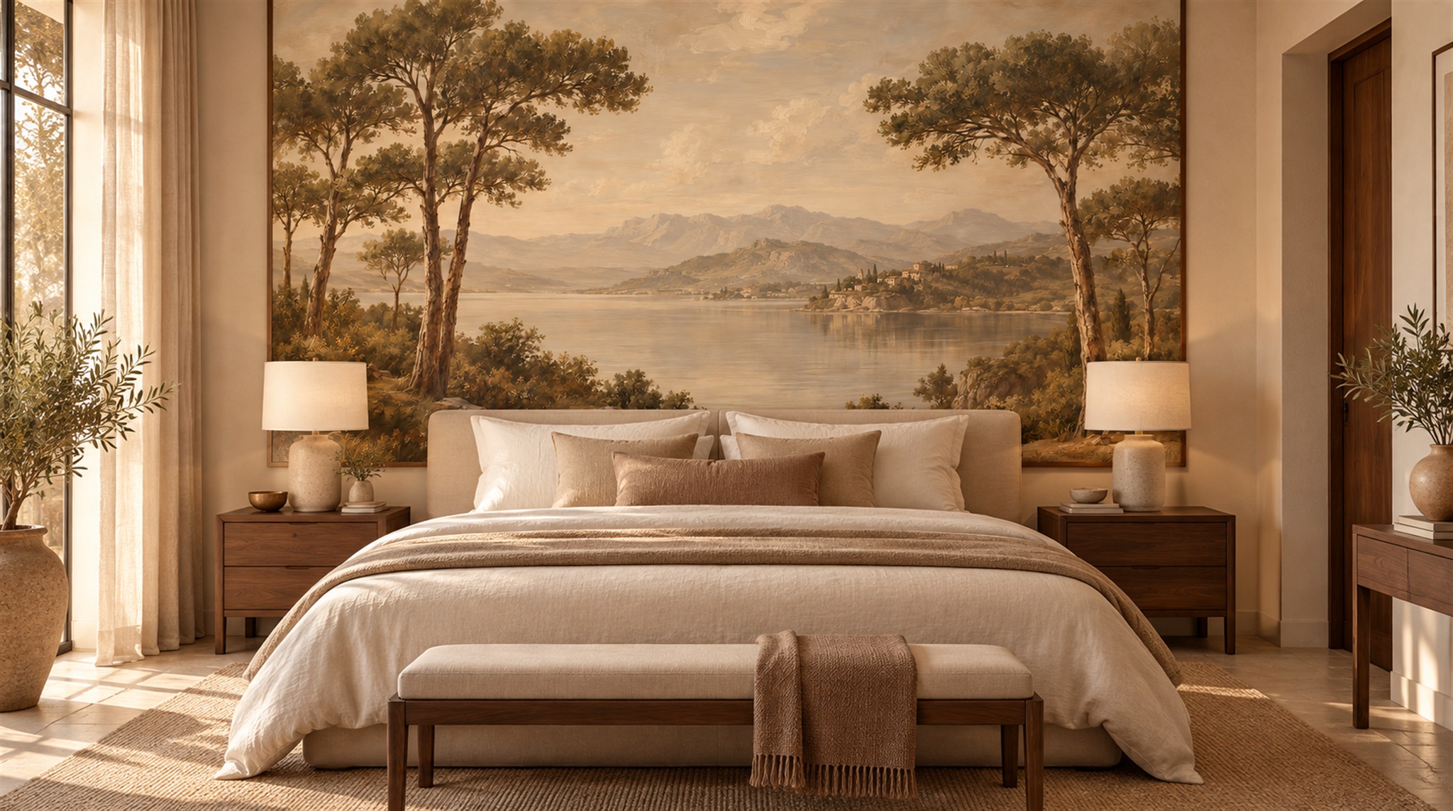 Sepia Decorative Wall Art Wallpaper Mural Scene