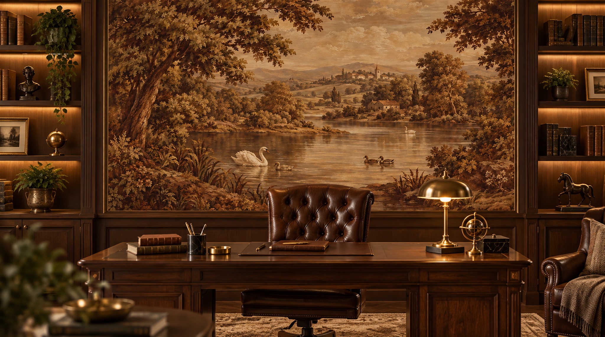 Brown Decorative Wall Art Wallpaper Mural Main