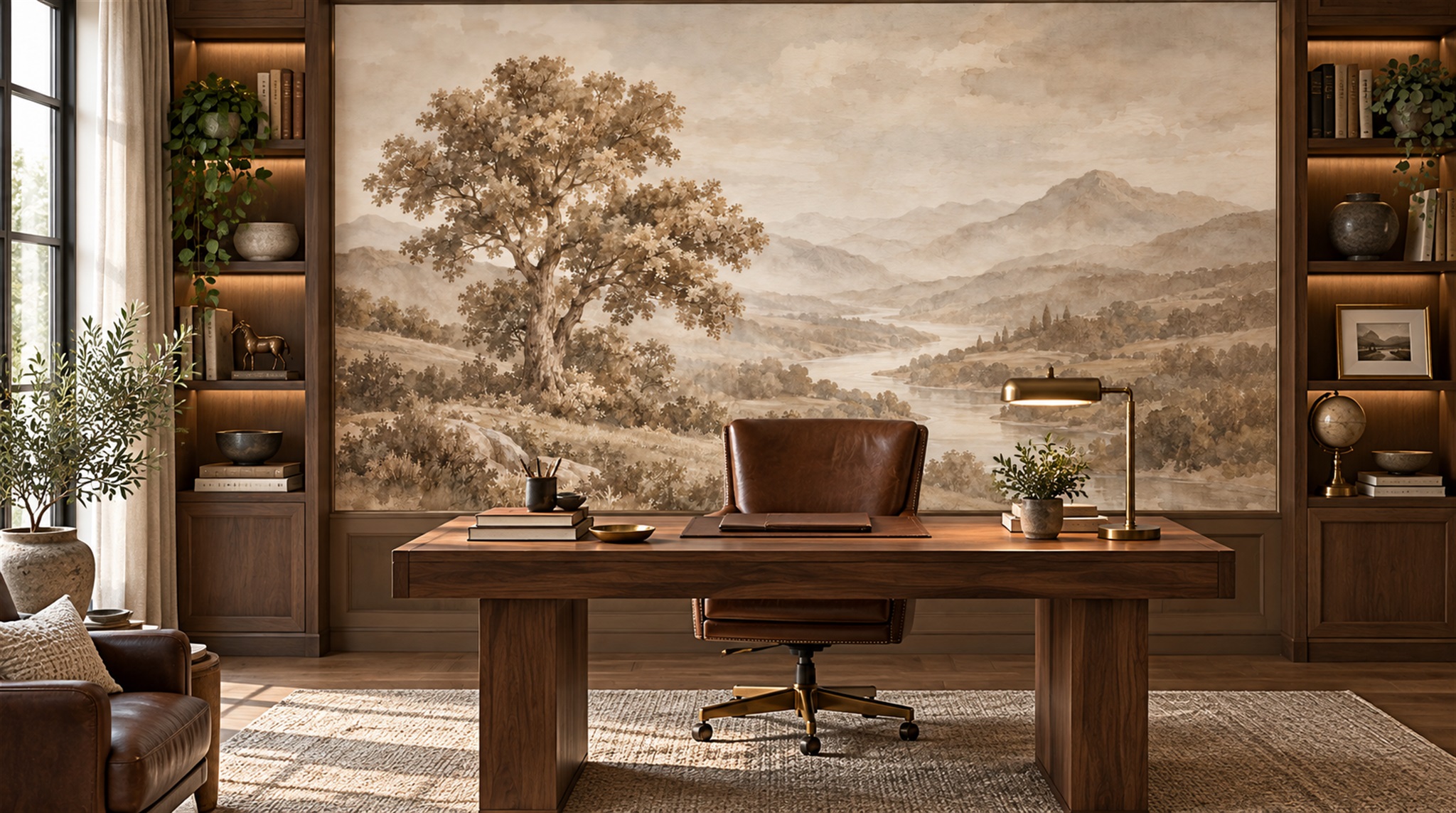 Ivory Decorative Wall Art Wallpaper Mural Main