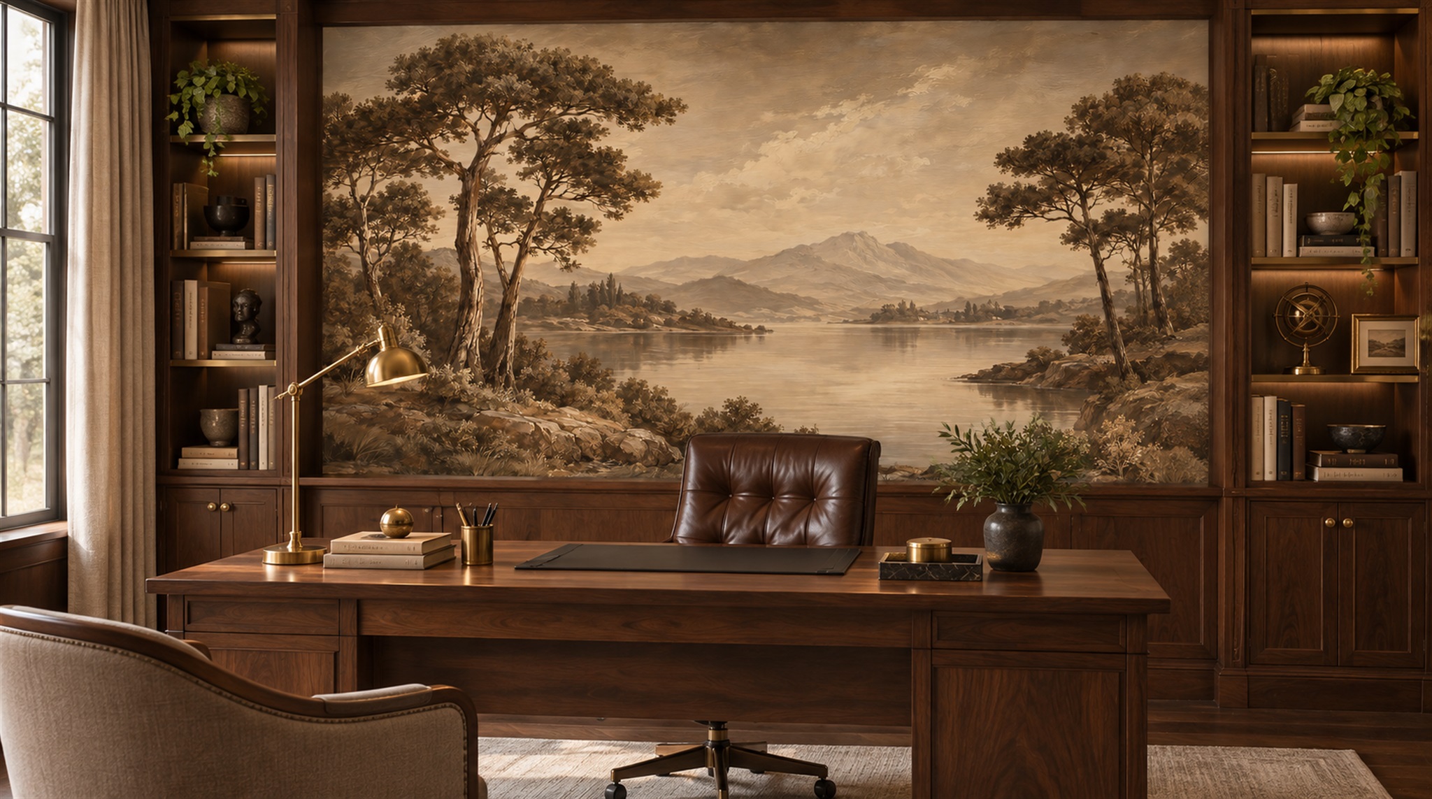 Sepia Decorative Wall Art Wallpaper Mural Main