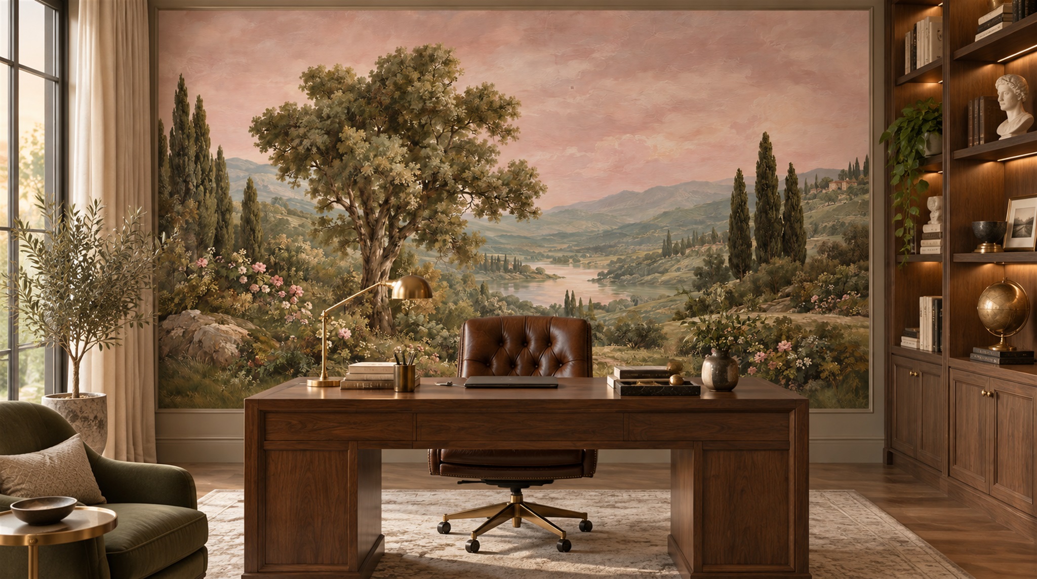 Pink Decorative Wall Art Wallpaper Mural Main
