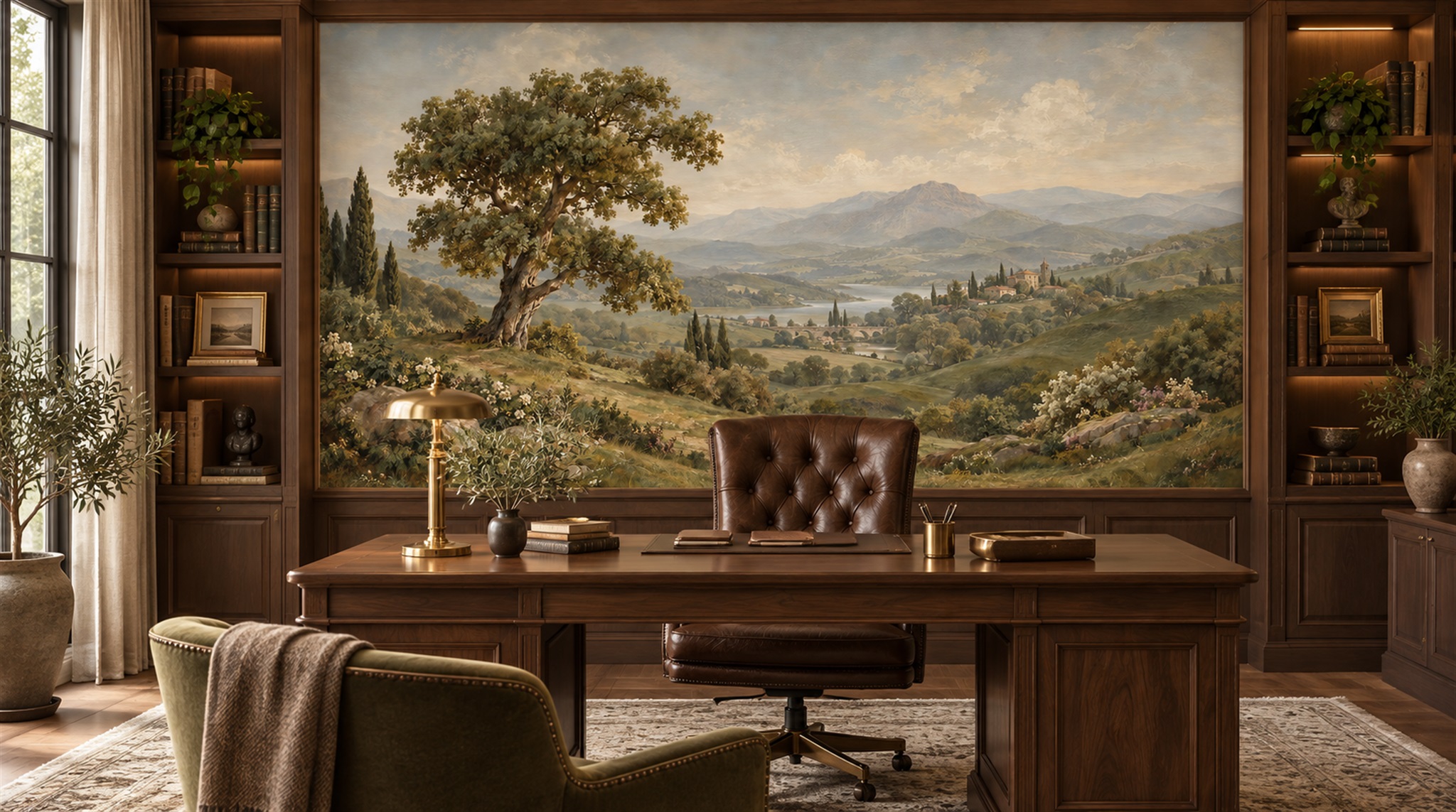 Olive Decorative Wall Art Wallpaper Mural Main