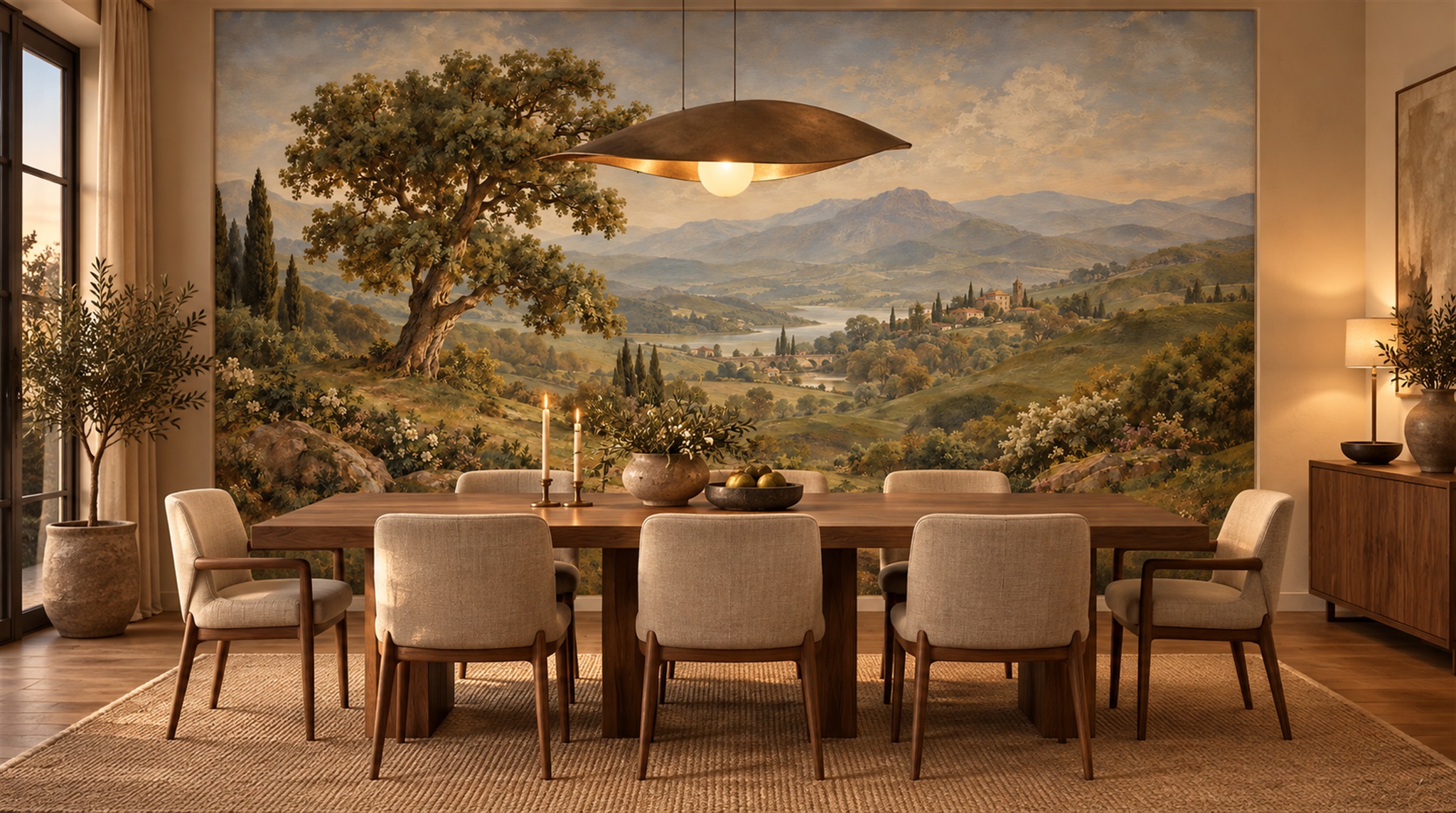 Olive Decorative Wall Art Wallpaper Mural Scene